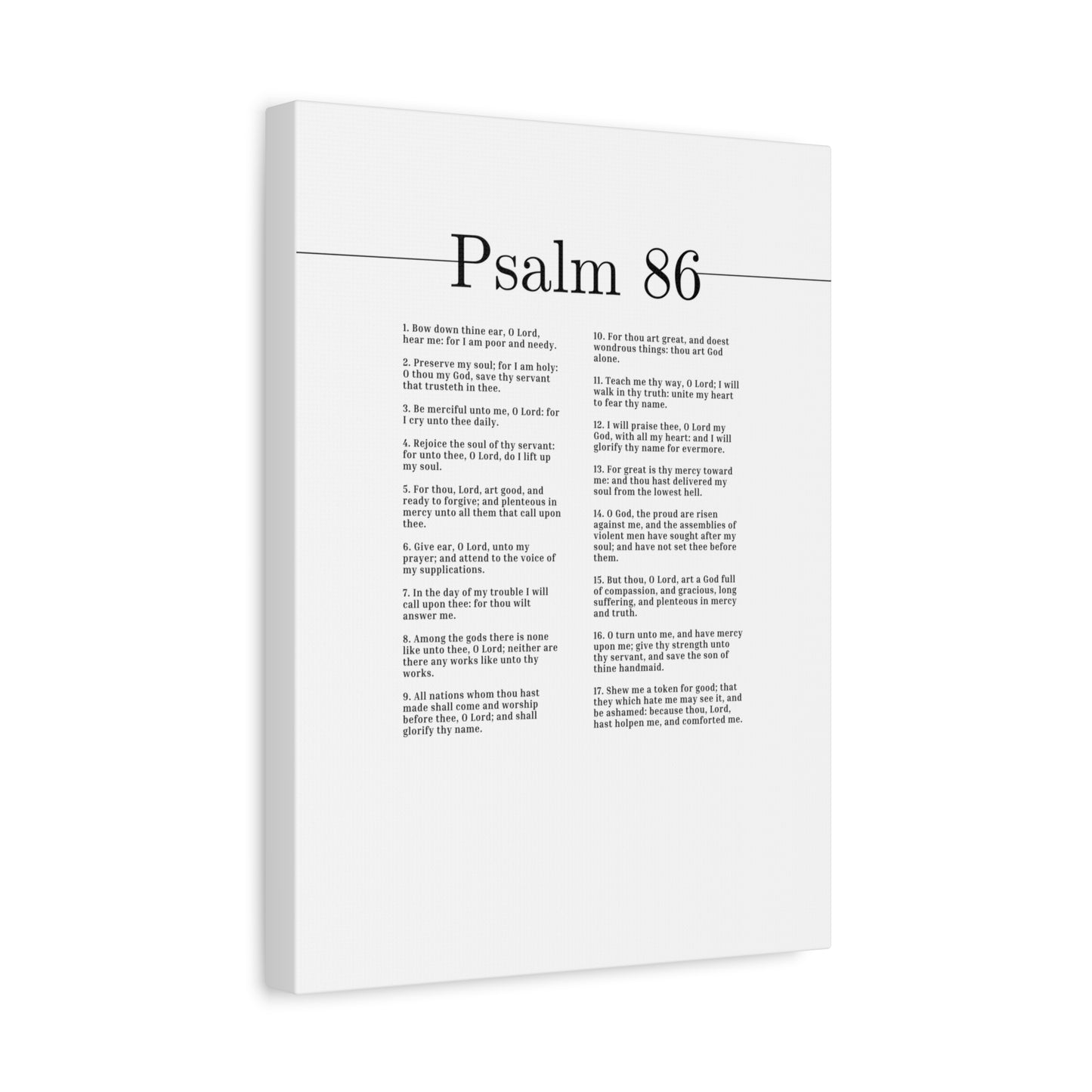 Scripture Canvas I Lift Up My Soul Psalm 86 Christian Wall Art Bible Verse Print Ready to Hang