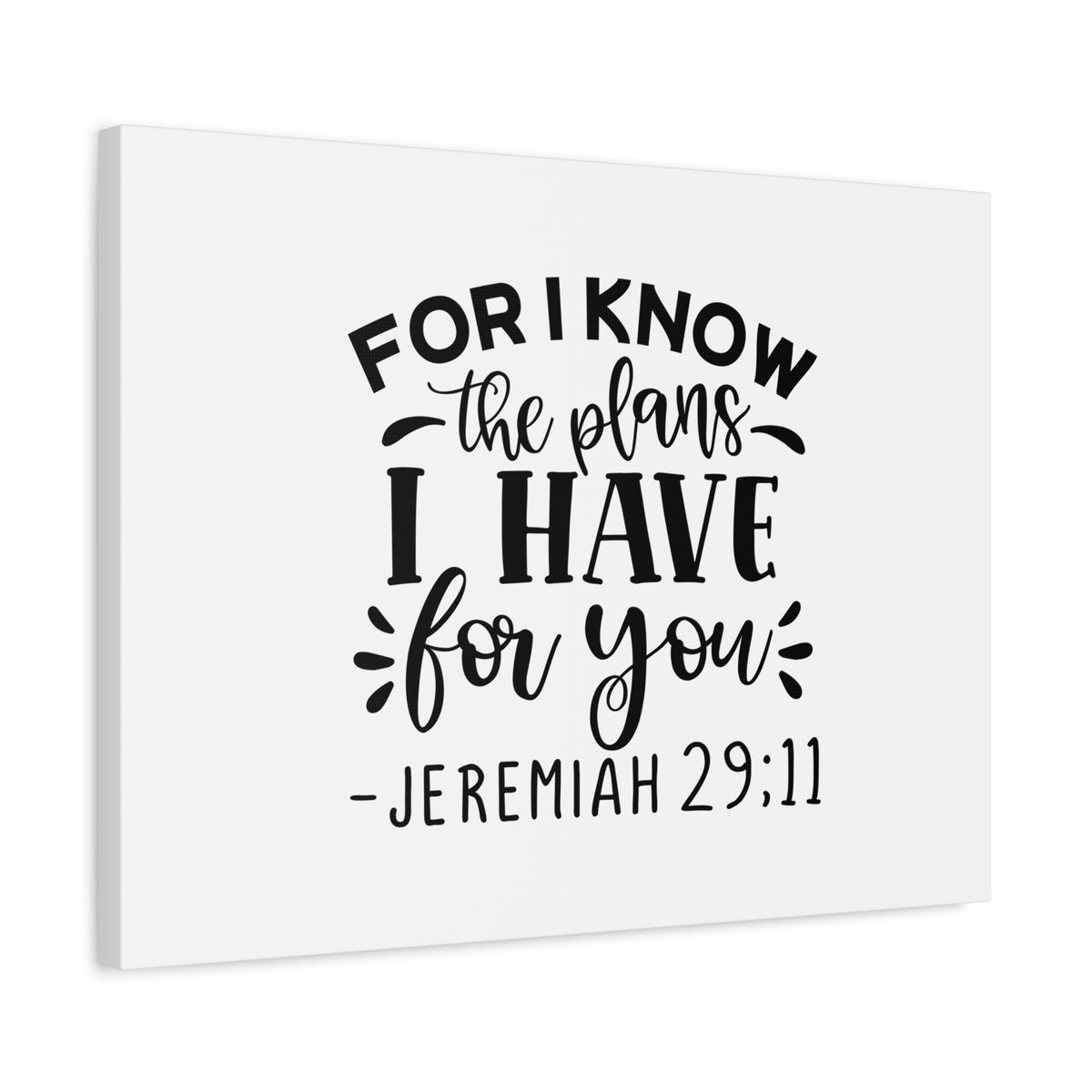 Scripture Canvas The Plans I Have Jeremiah 29:11 Christian Wall Art Bible Verse Print Ready to Hang