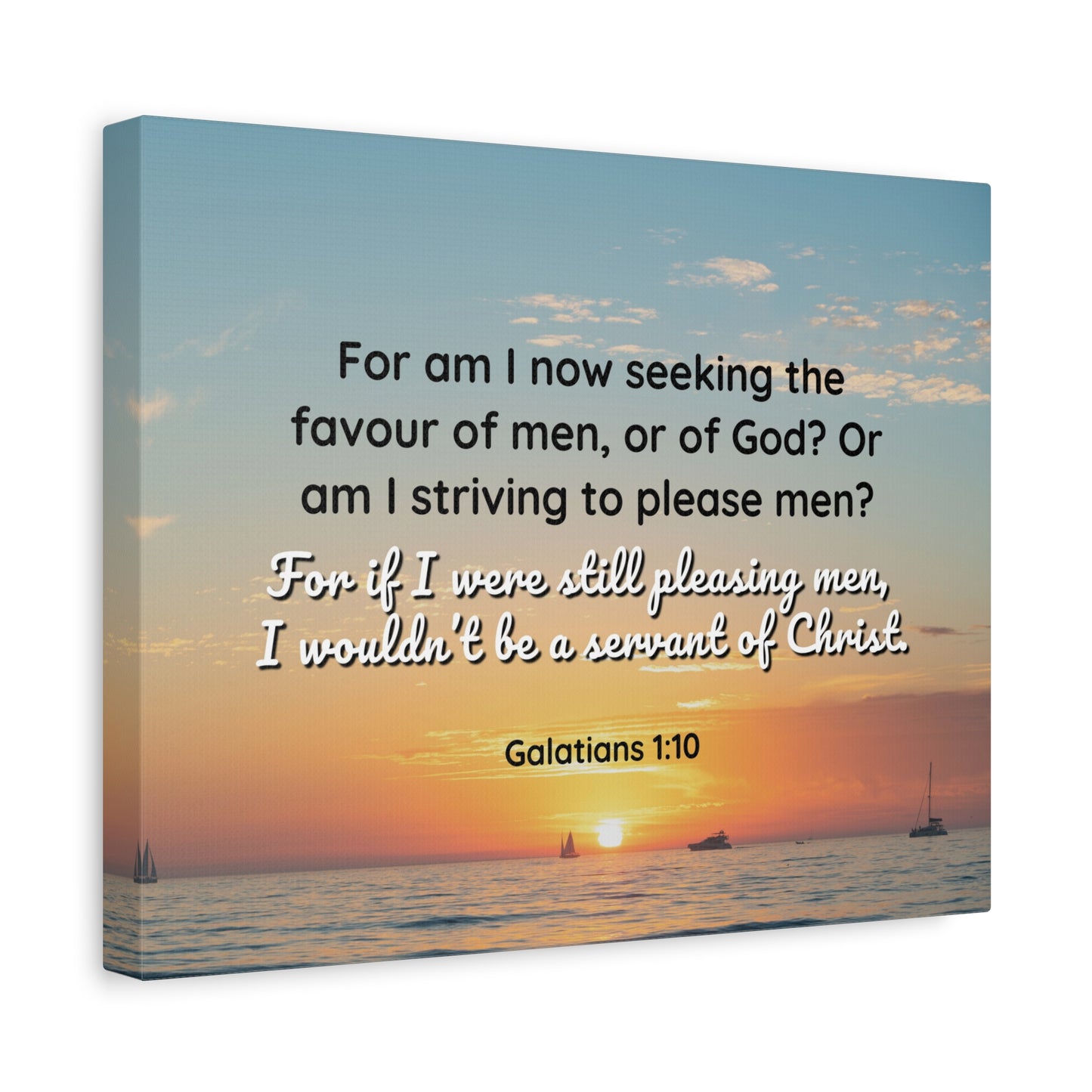 Scripture Canvas Servant Of Christ Galatians 1:10 Christian Wall Art Bible Verse Print Ready to Hang