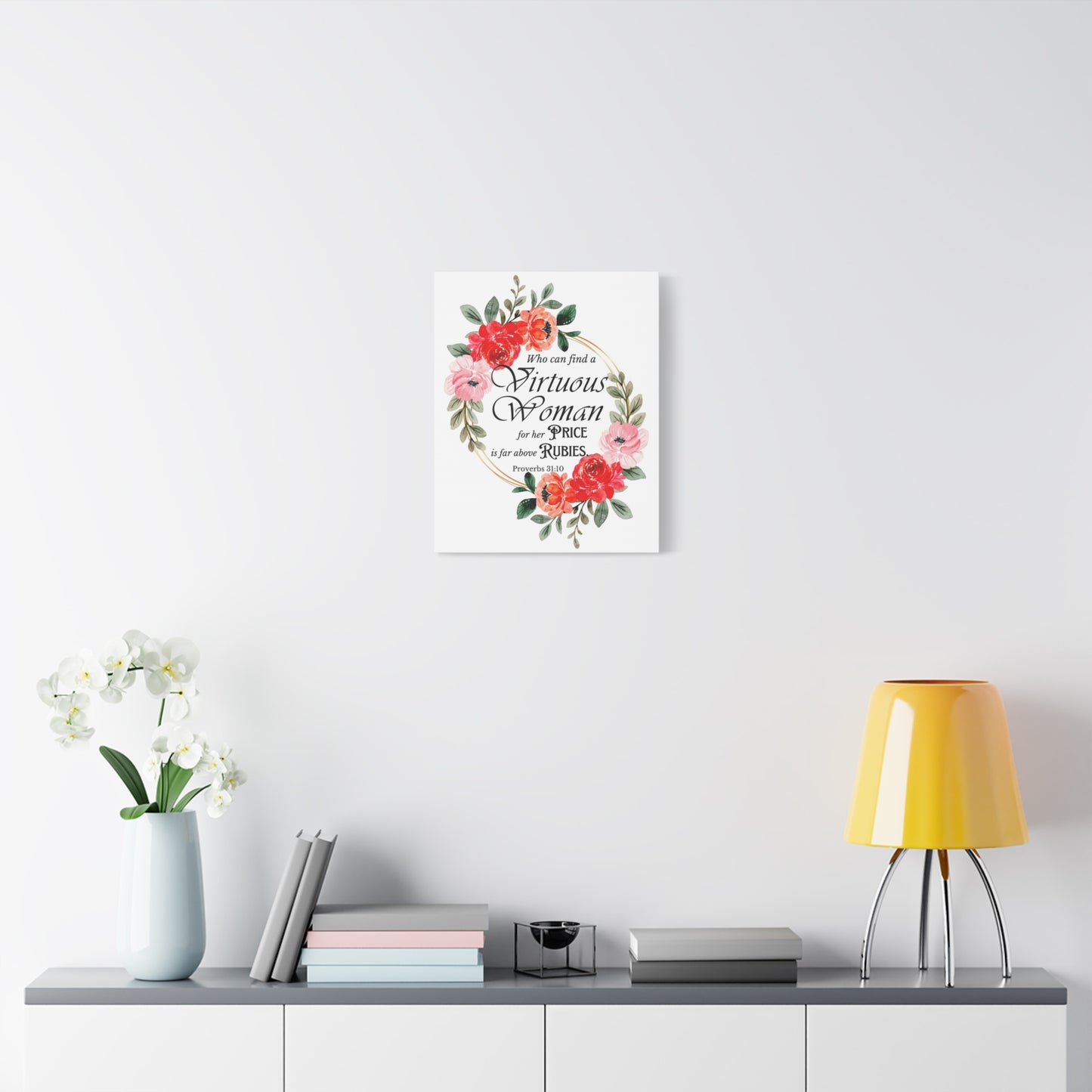 Scripture Walls Proverbs 31:10 A Virtuous Woman Bible Verse Canvas Christian Wall Art Ready to Hang Unframed