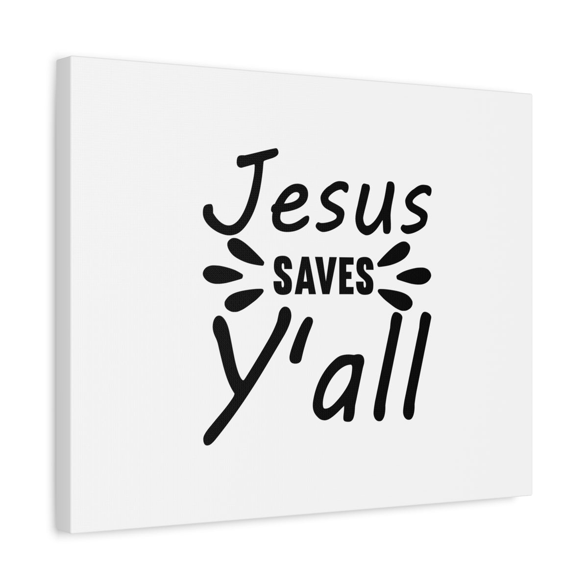 Scripture Canvas Jesus Saves Y'all Romans 6:23 Christian Wall Art Bible Verse Print Ready to Hang