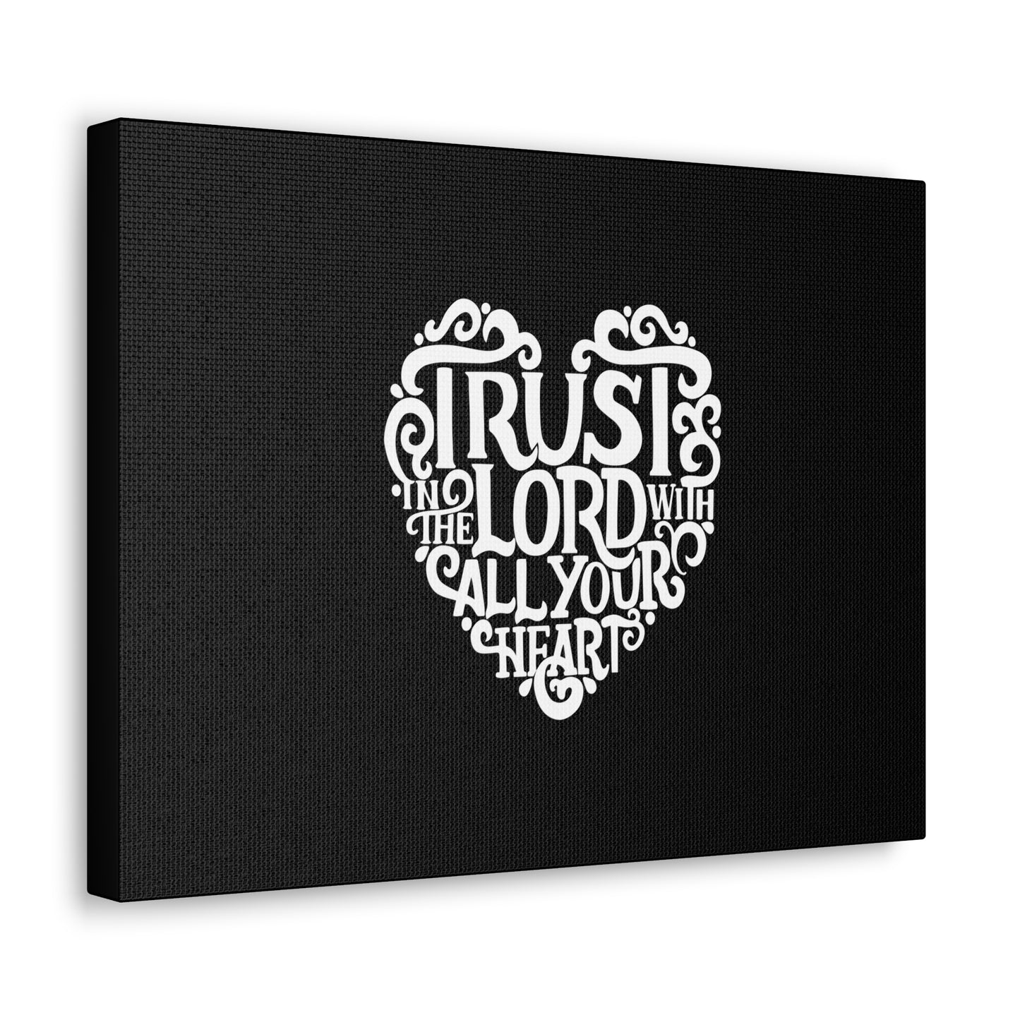 Trust In The Lord Proverbs 3:5 Heart Christian Wall Art Bible Verse Print Ready to Hang