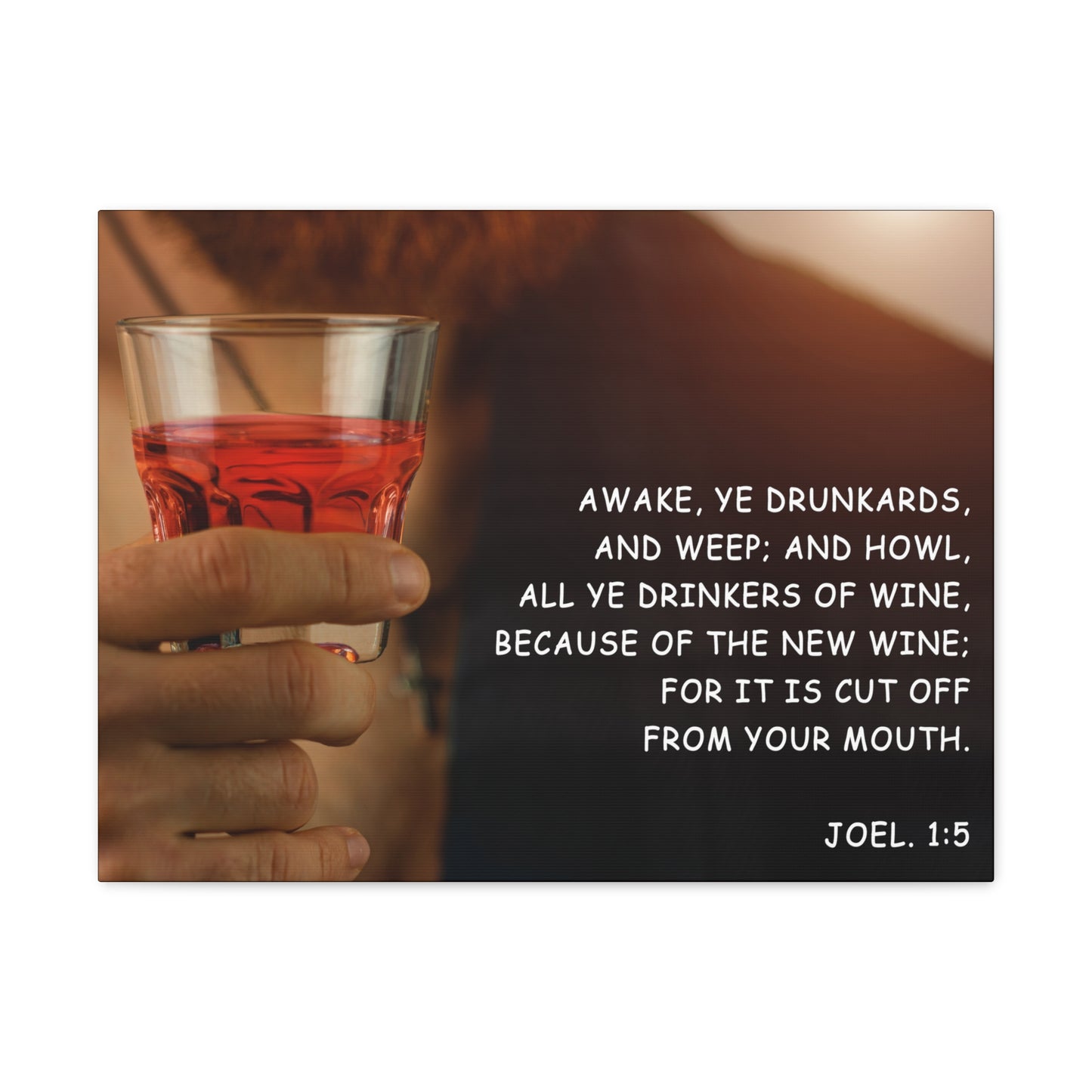 The New Wine Joel 1:5 Bible Verse Canvas Christian Wall Art Ready to Hang