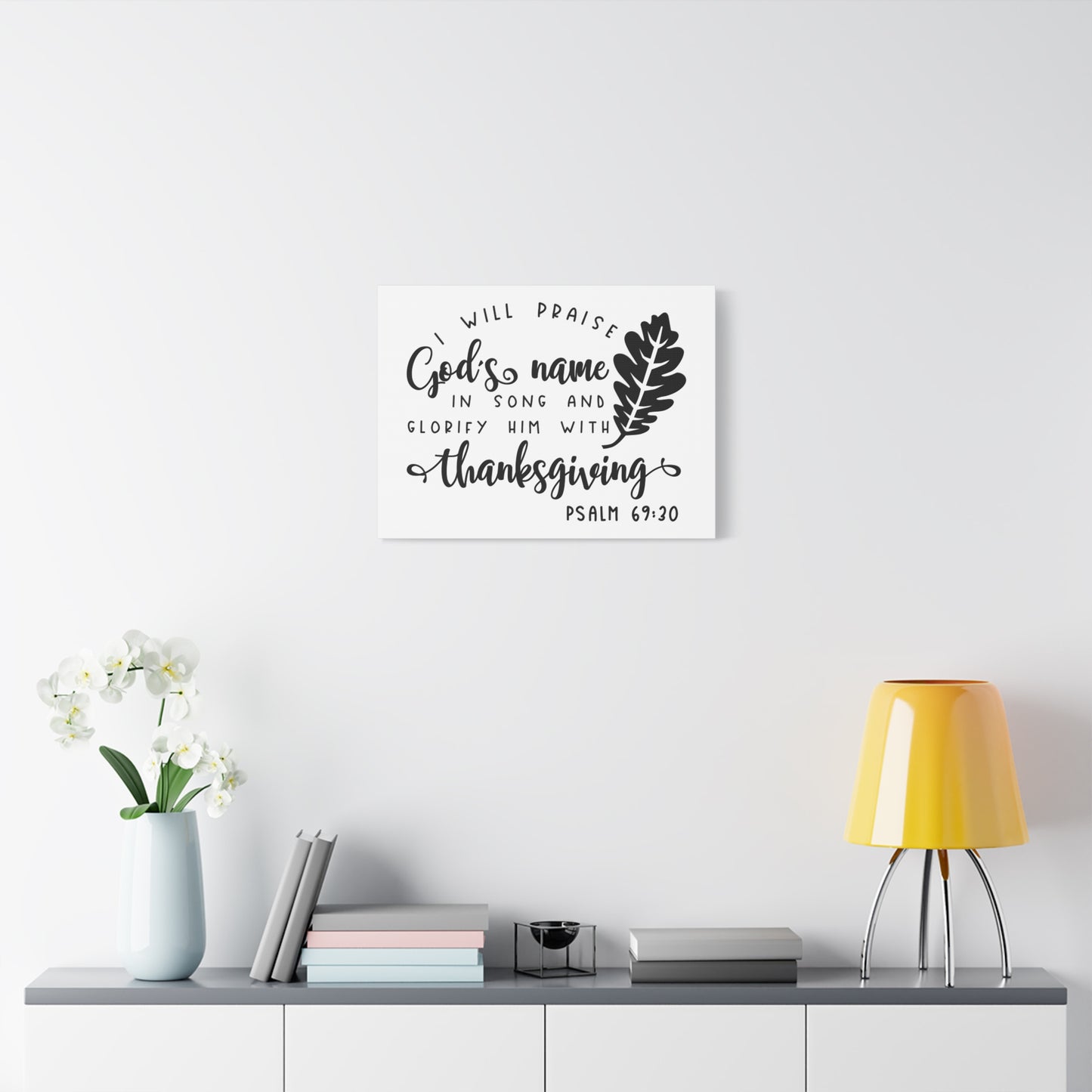 Scripture Canvas Glorify Him Psalm 69:20 Christian Wall Art Bible Verse Print Ready to Hang
