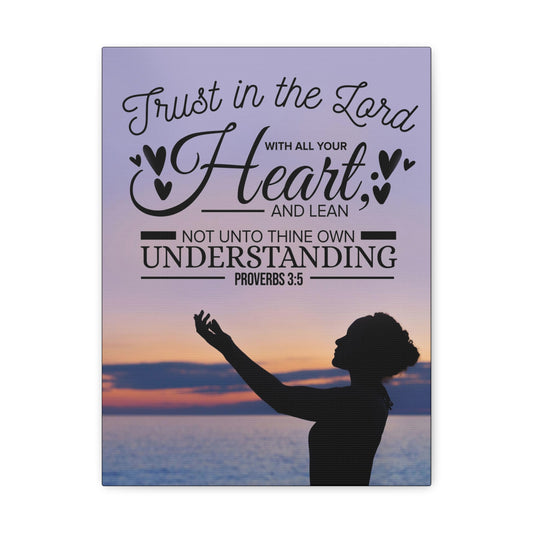 Trust in The Lord Proverbs 3:5 Christian Wall Art Bible Verse Print Ready to Hang