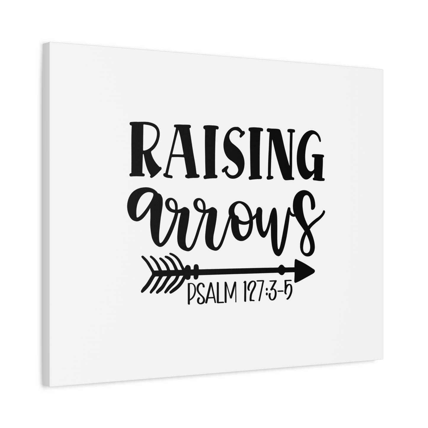 Scripture Canvas Raising Arrows Psalm 127:3-5 Christian Wall Art Bible Verse Print Ready to Hang