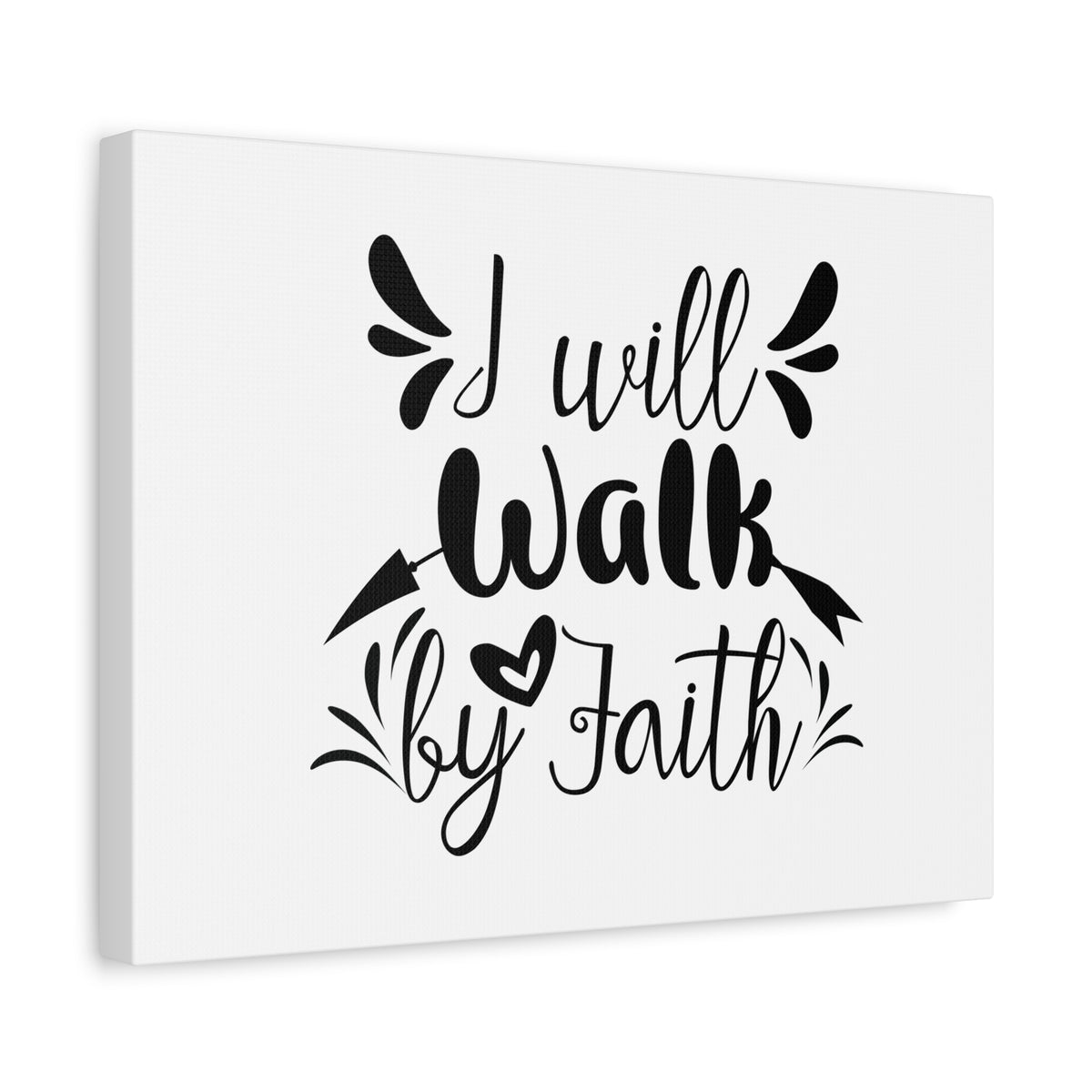 Scripture Canvas I Will Walk 2 Corinthians 5:7 Arrow Christian Wall Art Bible Verse Print Ready to Hang