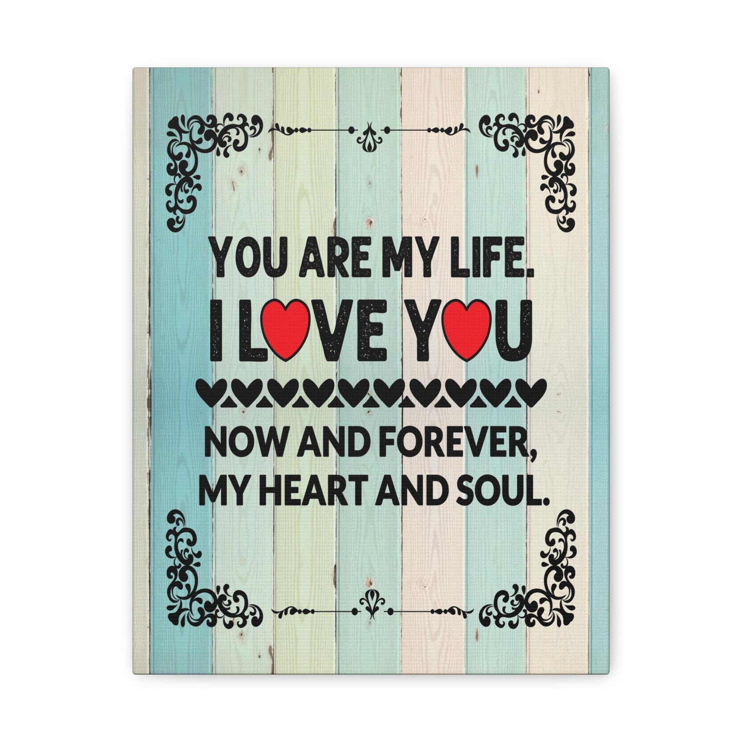 To My Wife You Are My Life Canvas Wall Art – Heartfelt Romantic Gift for Home Decor