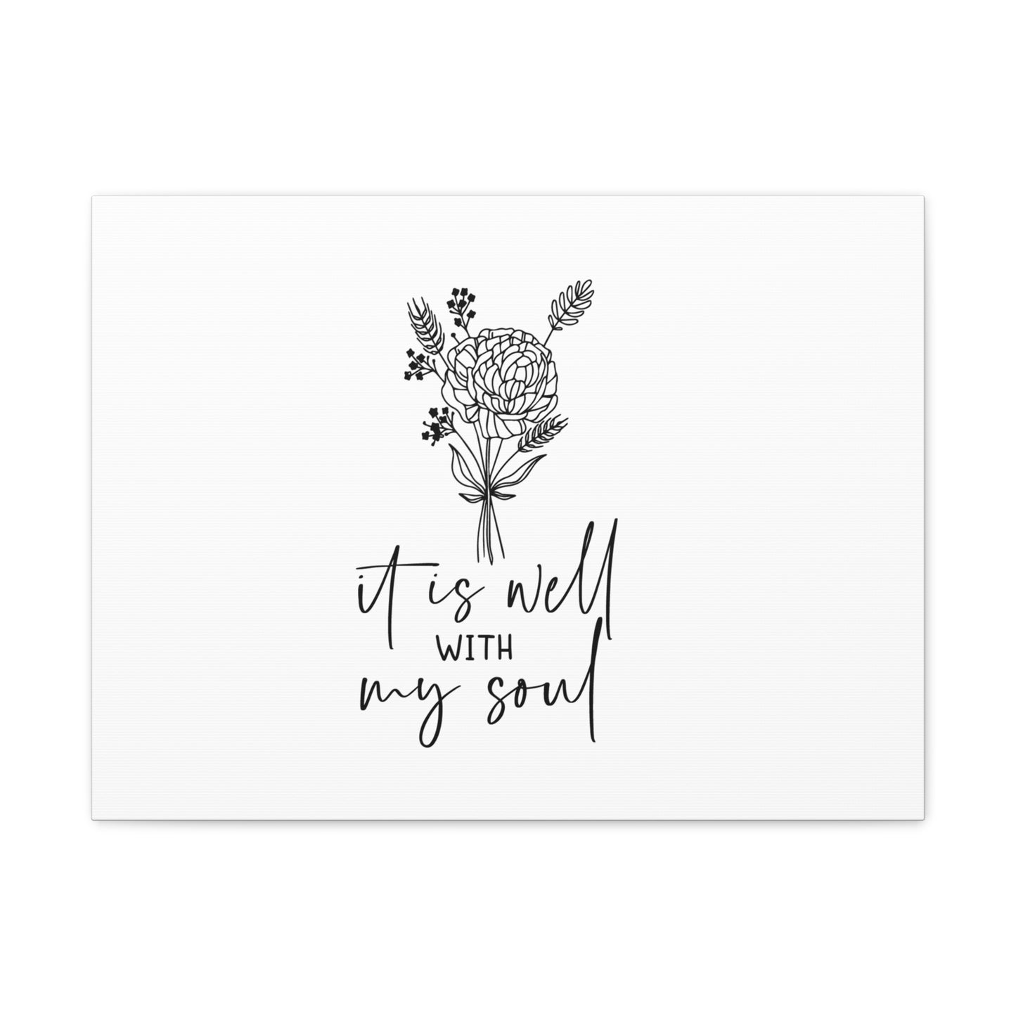 It Is Well With My Soul Psalm 42:7 Flower Christian Wall Art Bible Verse Print Ready to Hang