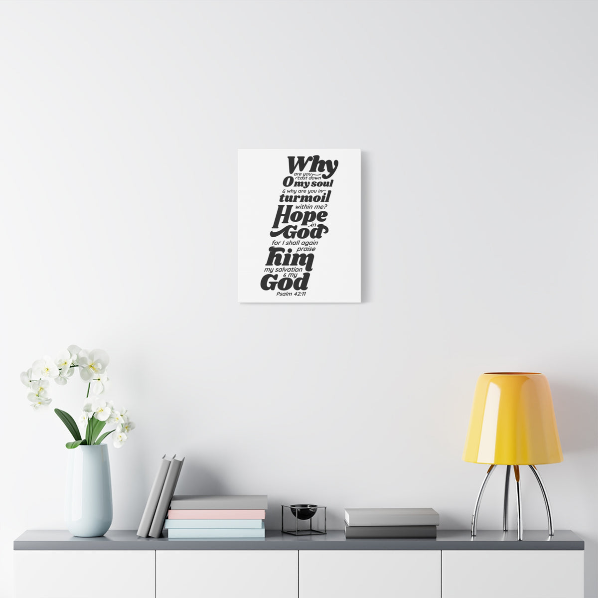 Scripture Walls Why Are You Cast Down Psalm 42:11 Bible Verse Canvas Christian Wall Art Ready to Hang
