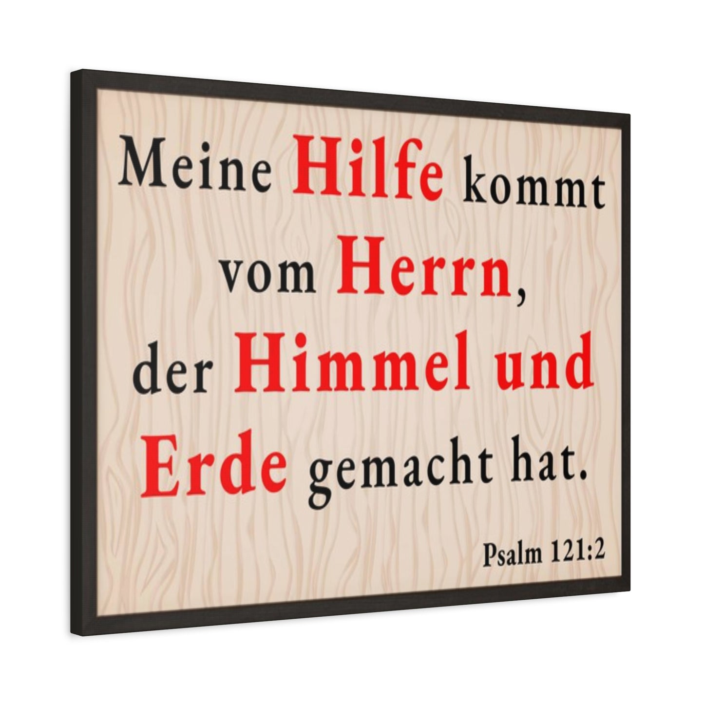 Scripture Walls Psalm 121:2 Help From God German Bible Verse Canvas Christian Wall Art Ready to Hang Unframed