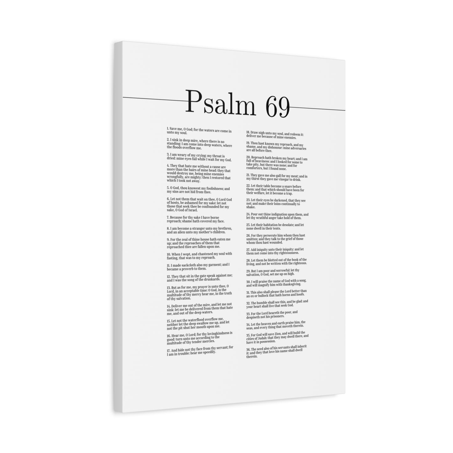 Scripture Canvas O Lord, God Of Hosts Psalm 69 Christian Wall Art Bible Verse Print Ready to Hang
