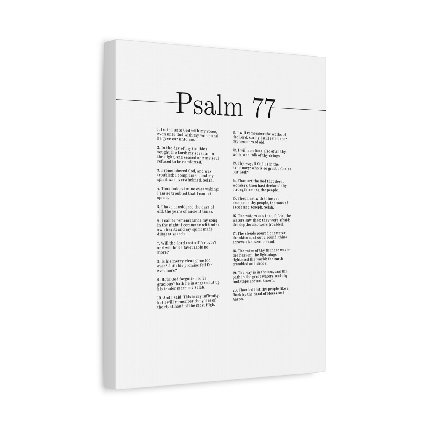 Scripture Canvas I Remembered God Psalm 77 Christian Wall Art Bible Verse Print Ready to Hang