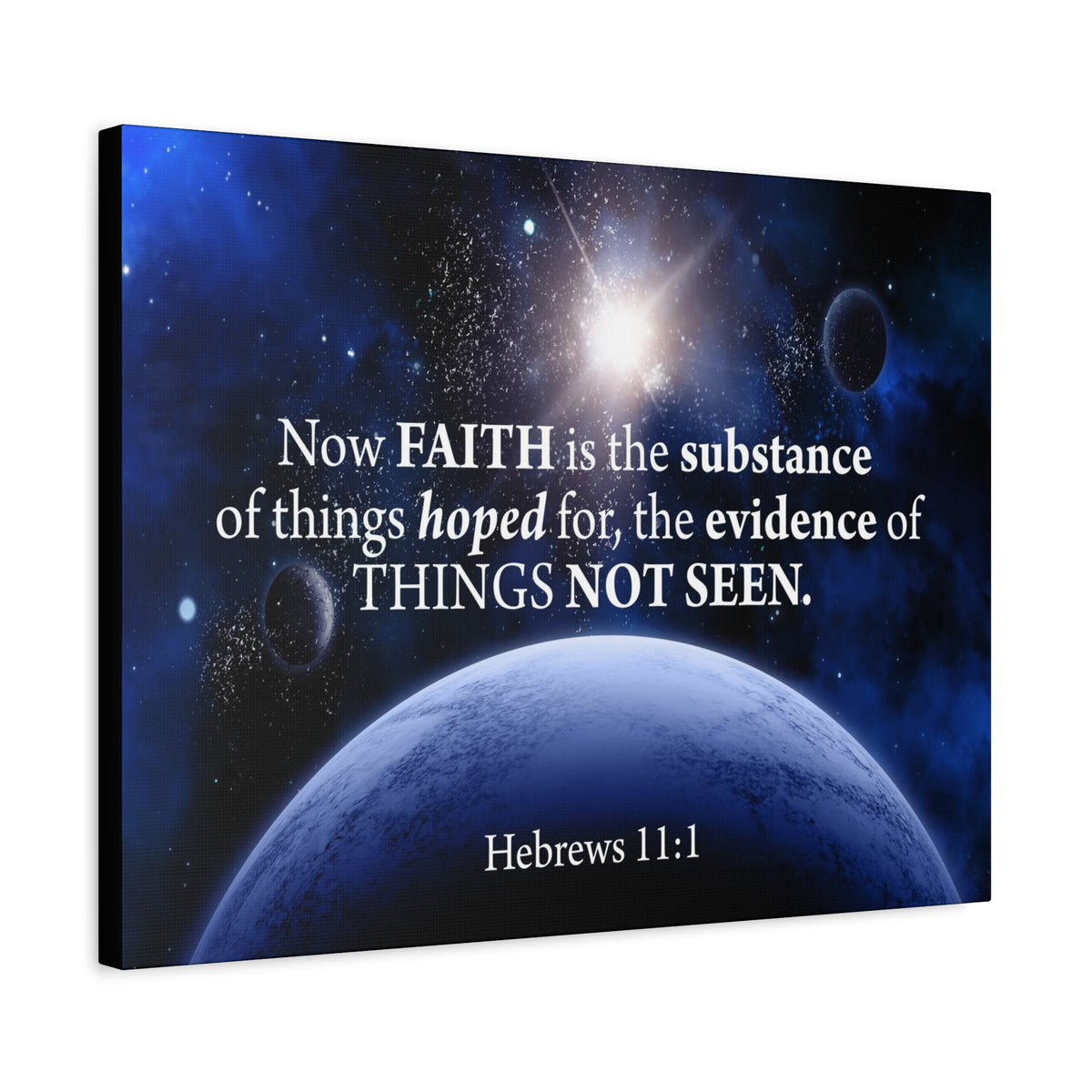 Scripture Canvas Things Not Seen Hebrews 11:1 Christian Wall Art Bible Verse Print Ready to Hang