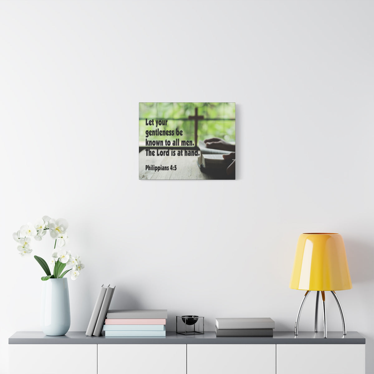 Scripture Canvas The Lord is at Hand Philippians 4:5 Christian Wall Art Bible Verse Print Ready to Hang