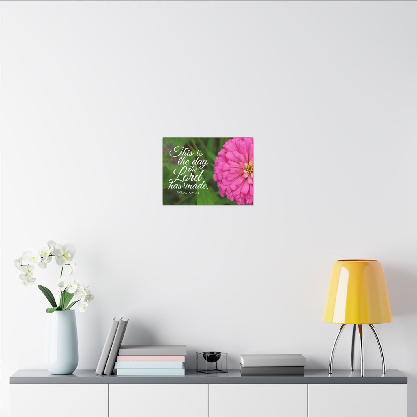 Scripture Canvas The Lord Has Made Psalm 118:24 Christian Wall Art Bible Verse Print Ready to Hang
