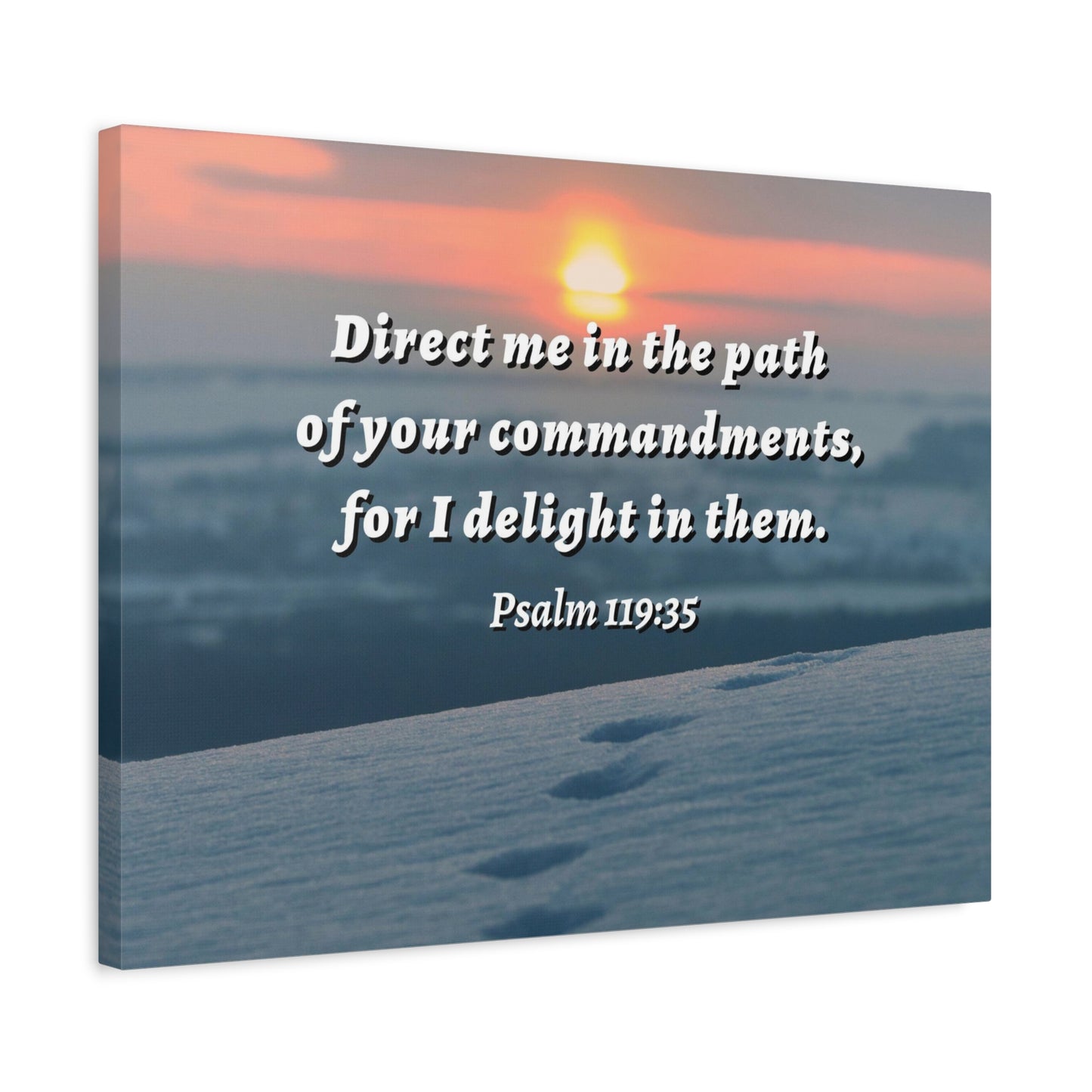 Scripture Walls Direct Me In The Path Psalm 119:35 Bible Verse Canvas Christian Wall Art Ready to Hang