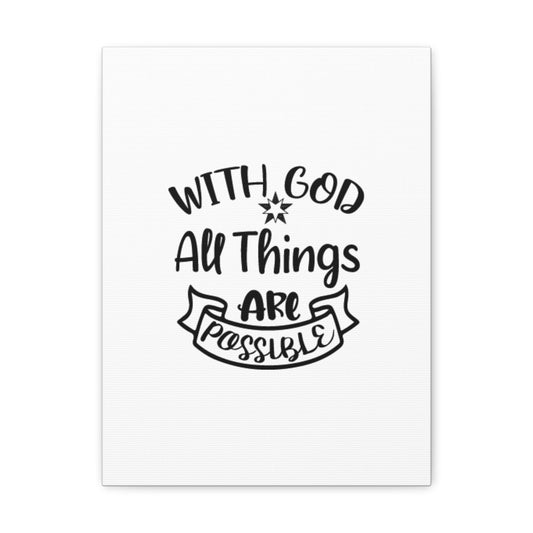With God All Things Are Possible Mark 9:23 Christian Wall Art Ready to Hang