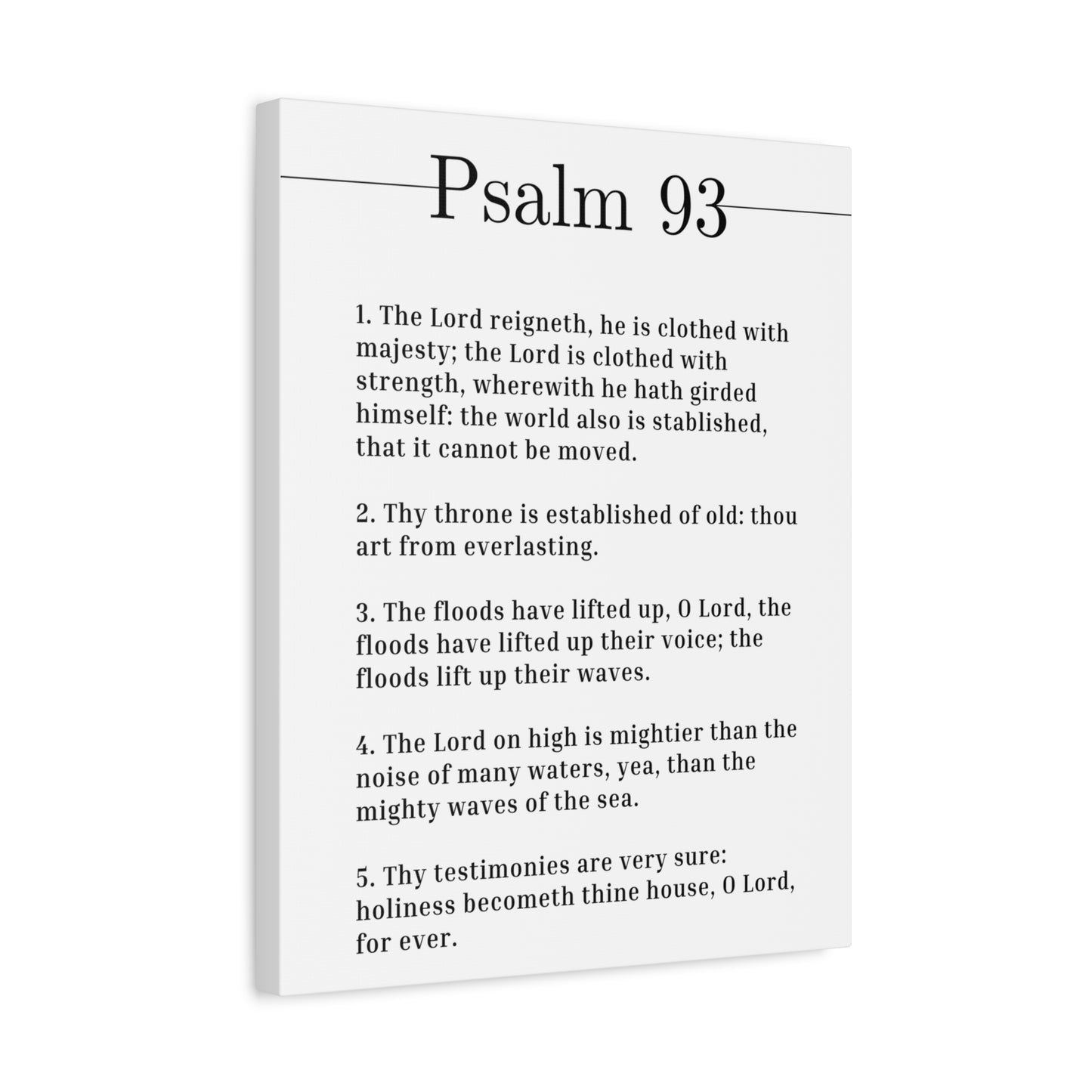 Scripture Canvas The Lord Is Clothed With Strength Psalm 93 Christian Wall Art Bible Verse Print Ready to Hang