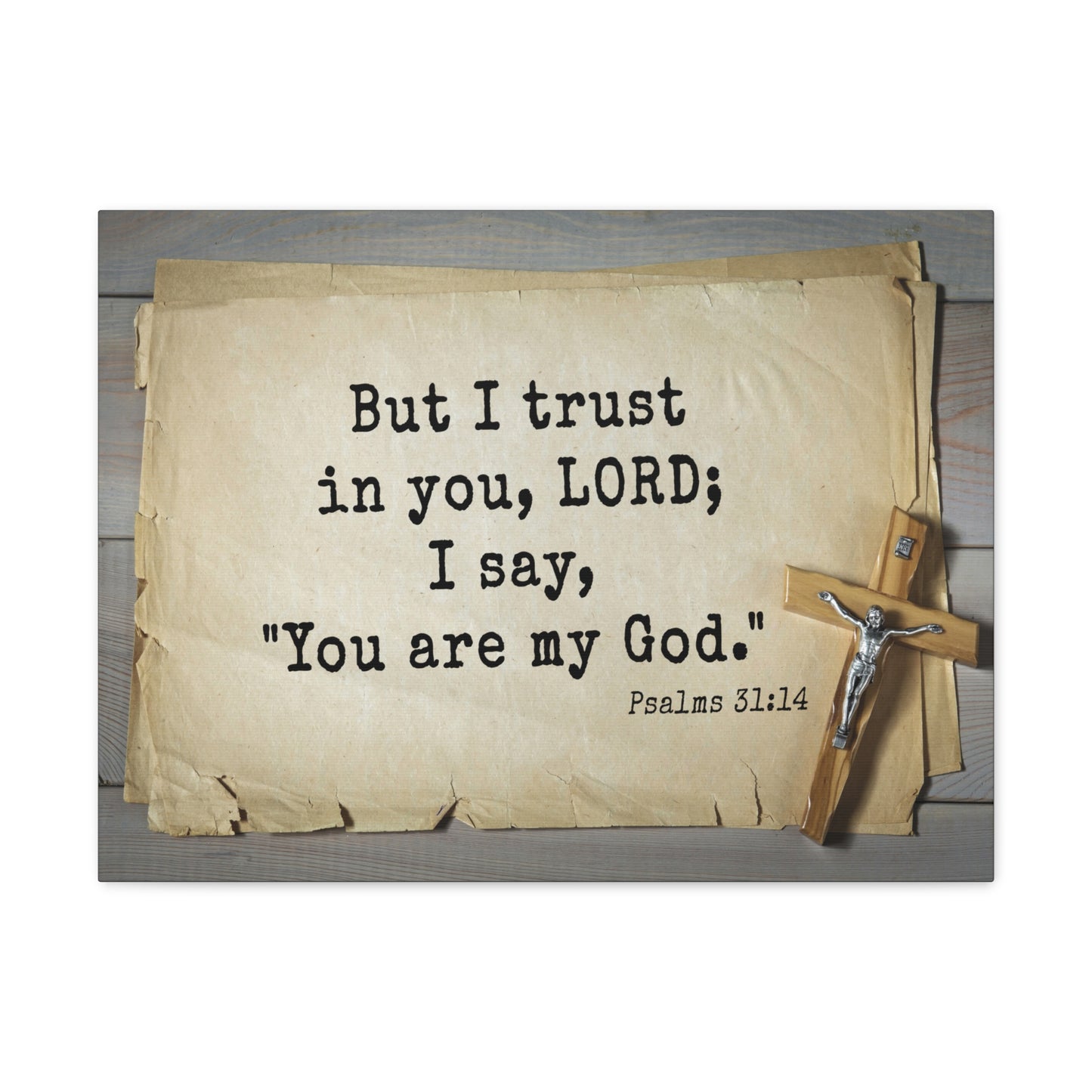 You Are My God Psalms 31:14 Bible Verse Canvas Christian Wall Art Ready to Hang