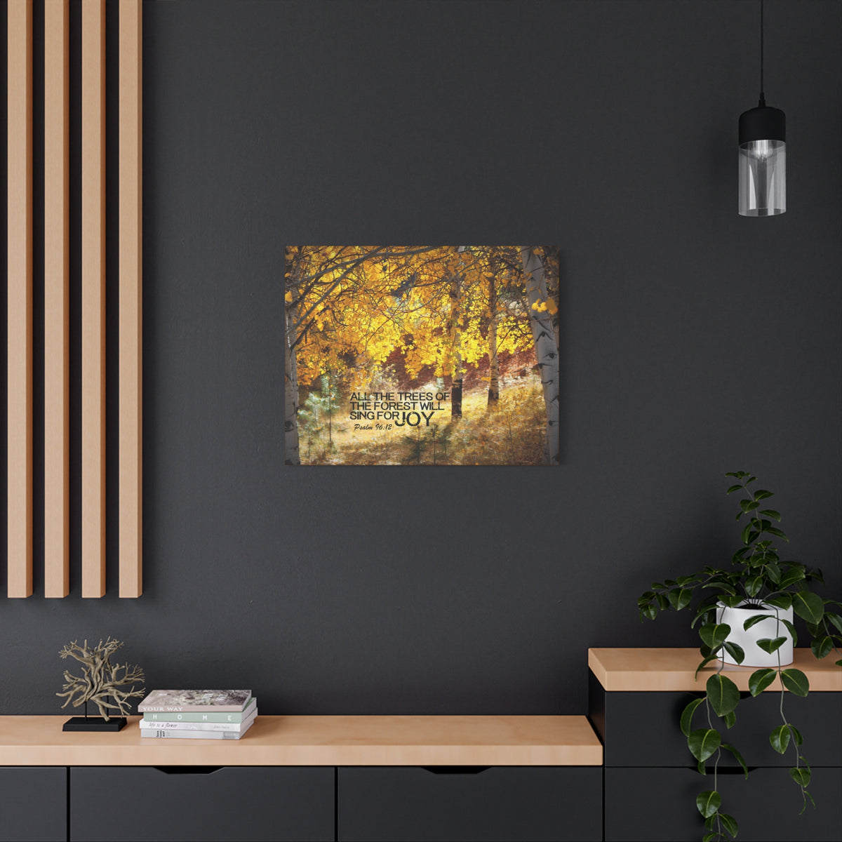 Scripture Canvas Will Sing For Joy Psalm 96:12 Christian Wall Art Bible Verse Print Ready to Hang