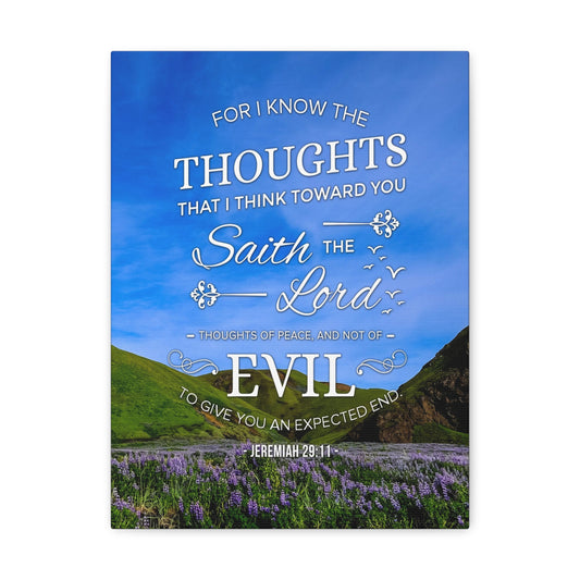 Thoughts of Peace Jeremiah 29:11 Christian Wall Art Bible Verse Print Ready to Hang