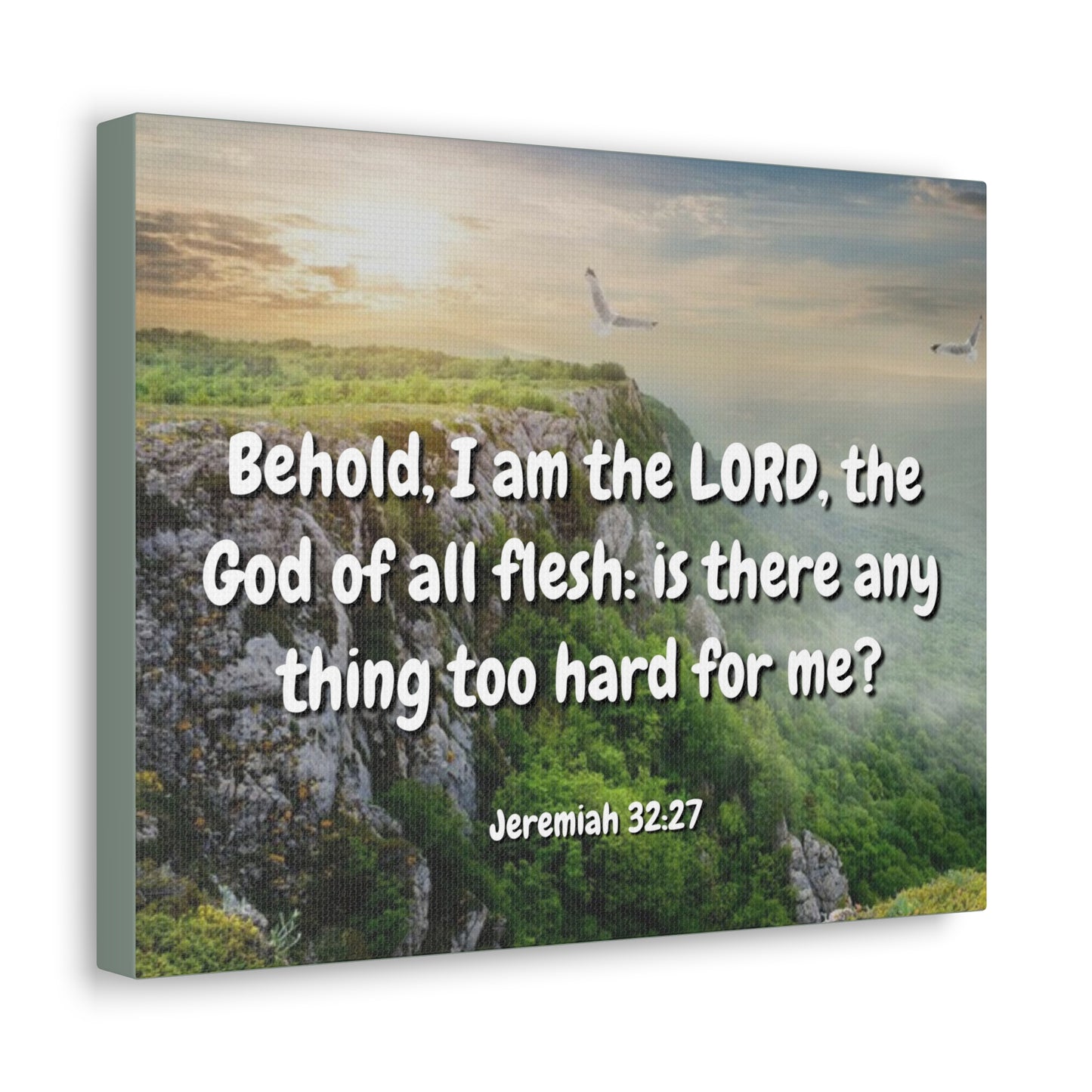 The Lord Jeremiah 32:27 Christian Wall Art Bible Verse Print Ready to Hang
