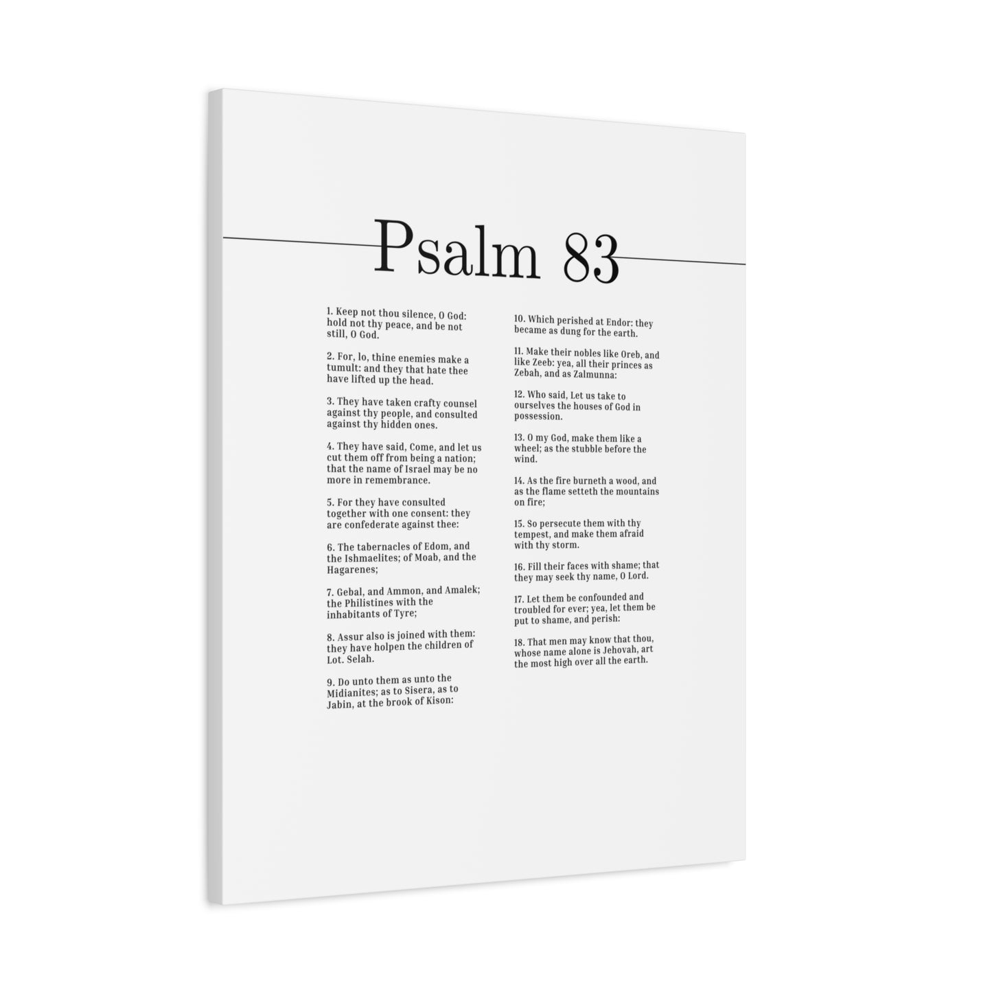 Scripture Canvas The Most High Over All The Earth Psalm 83 Christian Wall Art Bible Verse Print Ready to Hang