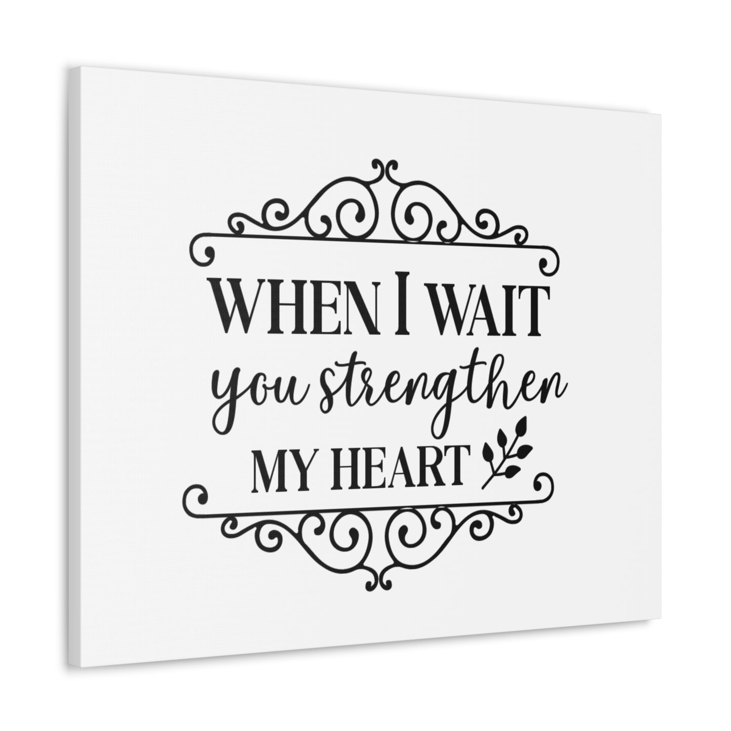 When I Wait Psalm 27:14 Christian Wall Art Print Ready to Hang