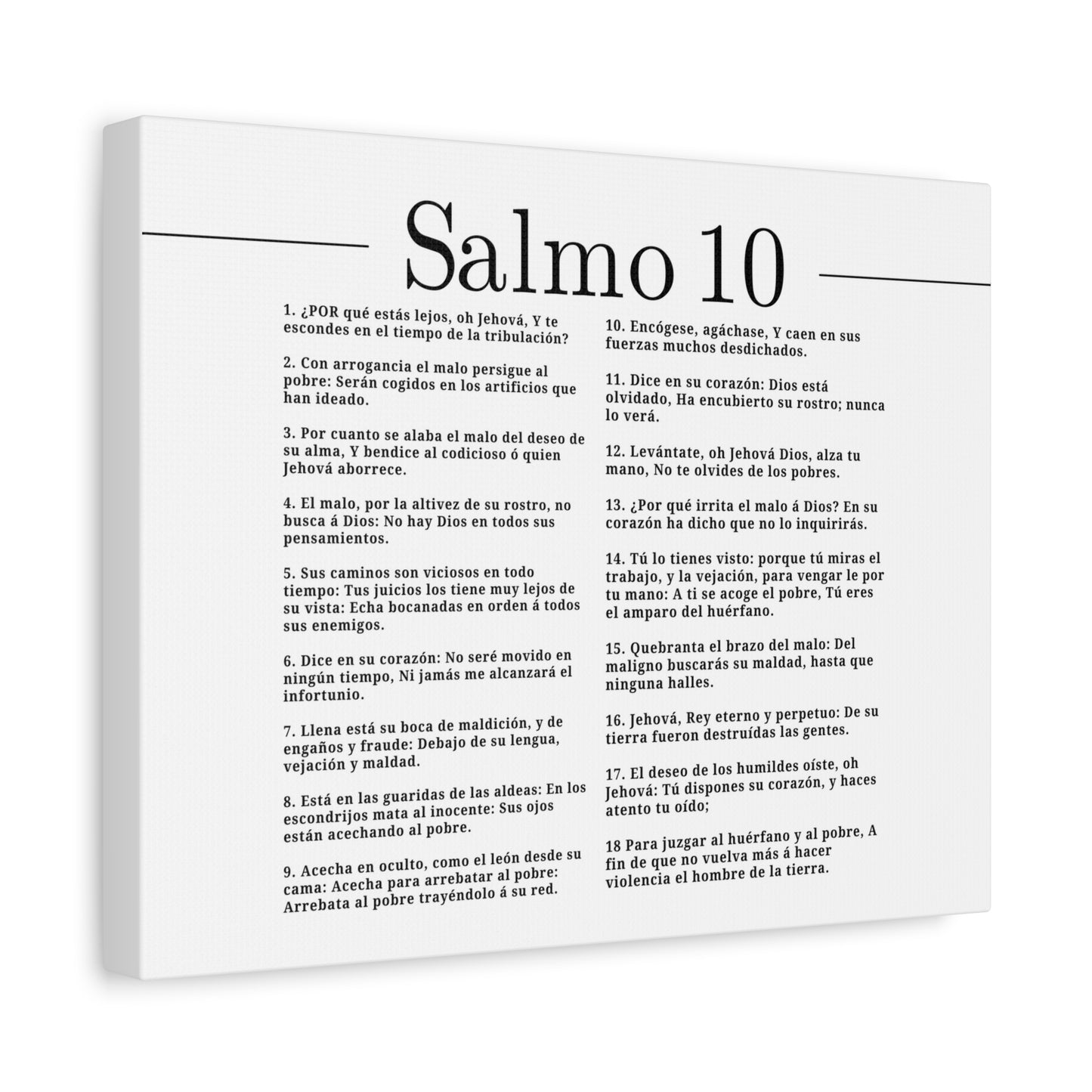 Salmo 10 Impresión De Arte Cristiano en la Pared Lista Para Colgar