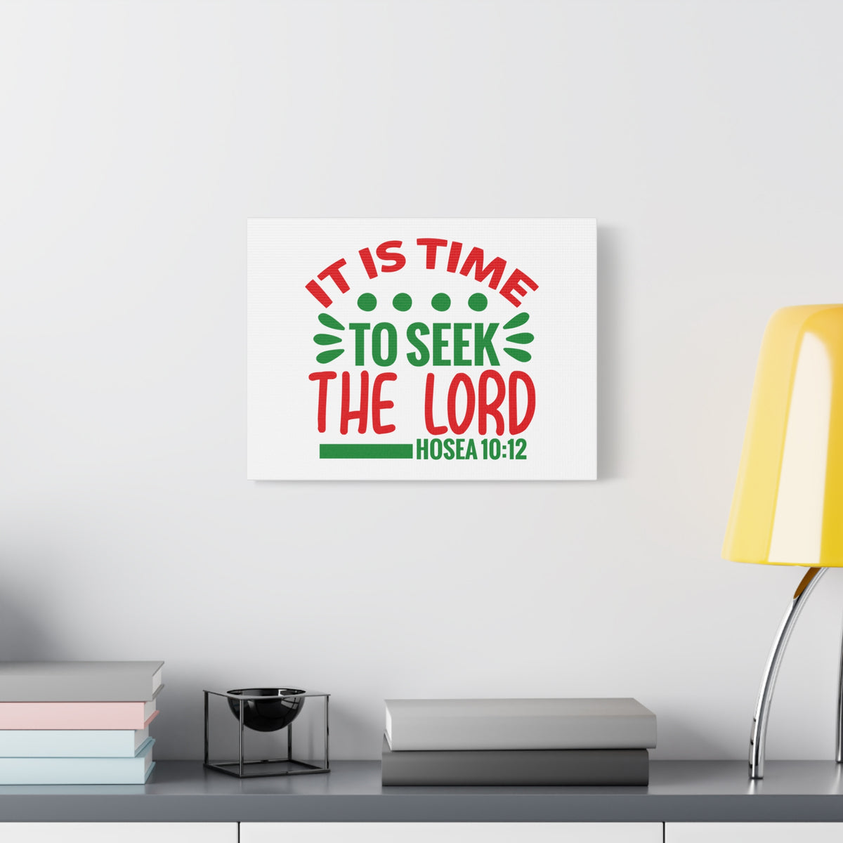 Scripture Canvas Seek The Lord Hosea 10:12 Christian Wall Art Bible Verse Print Ready to Hang