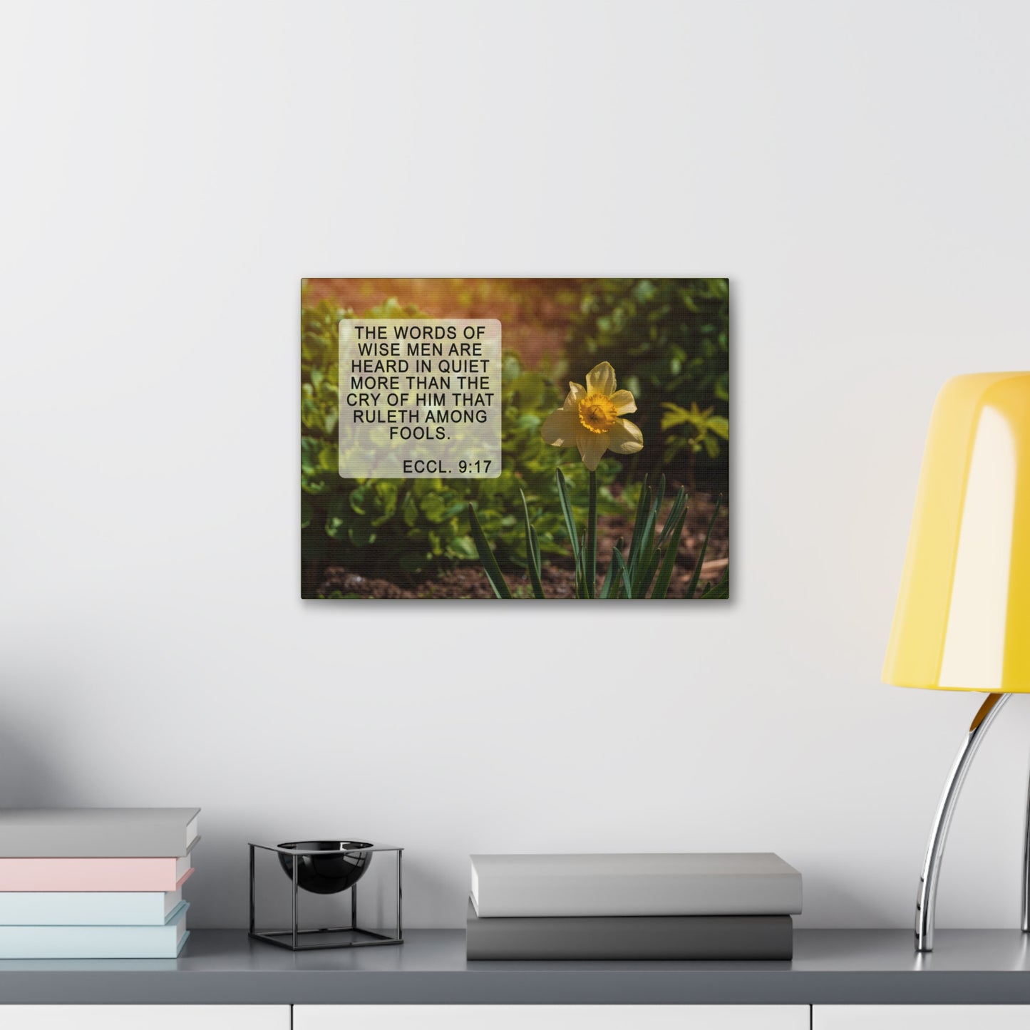 Words Of Wise Eccl 9:17 Bible Verse Canvas Christian Wall Art Ready to Hang