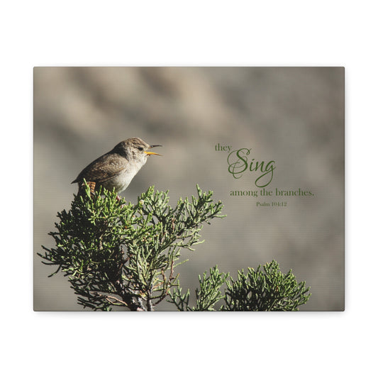 They Sing Psalm 104:12 Christian Wall Art Bible Verse Print Ready to Hang