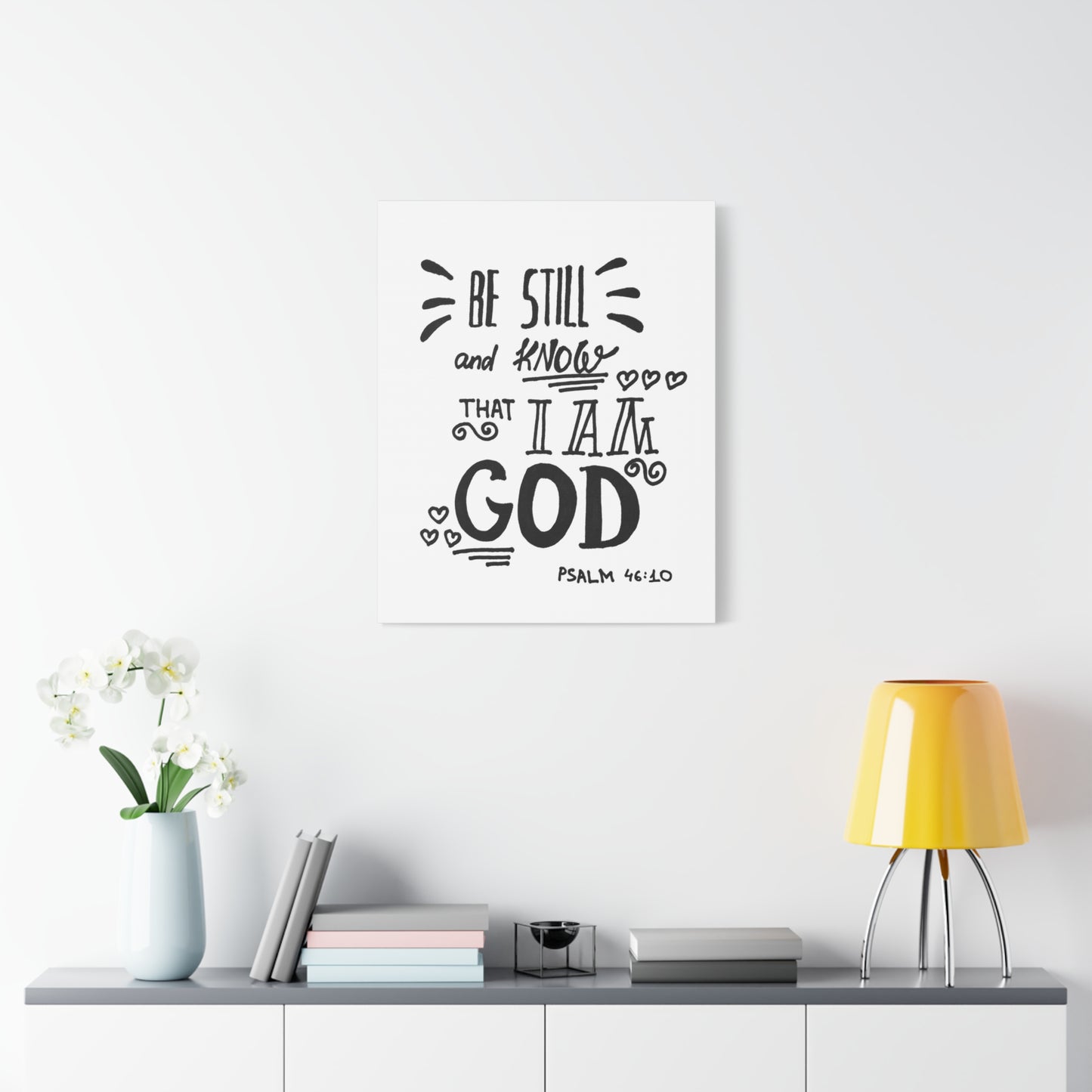Scripture Walls Know That I Am God Psalm 46:10 Bible Verse Canvas Christian Wall Art Ready to Hang