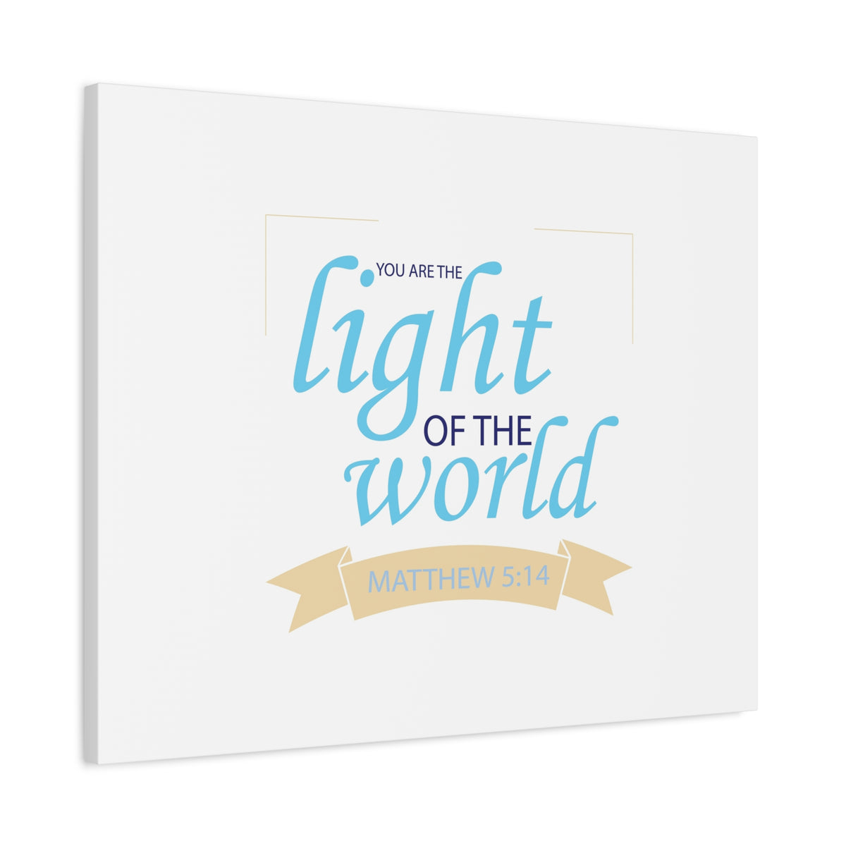Scripture Canvas Light Of The World Matthew 5:14 Christian Wall Art Bible Verse Print Ready to Hang