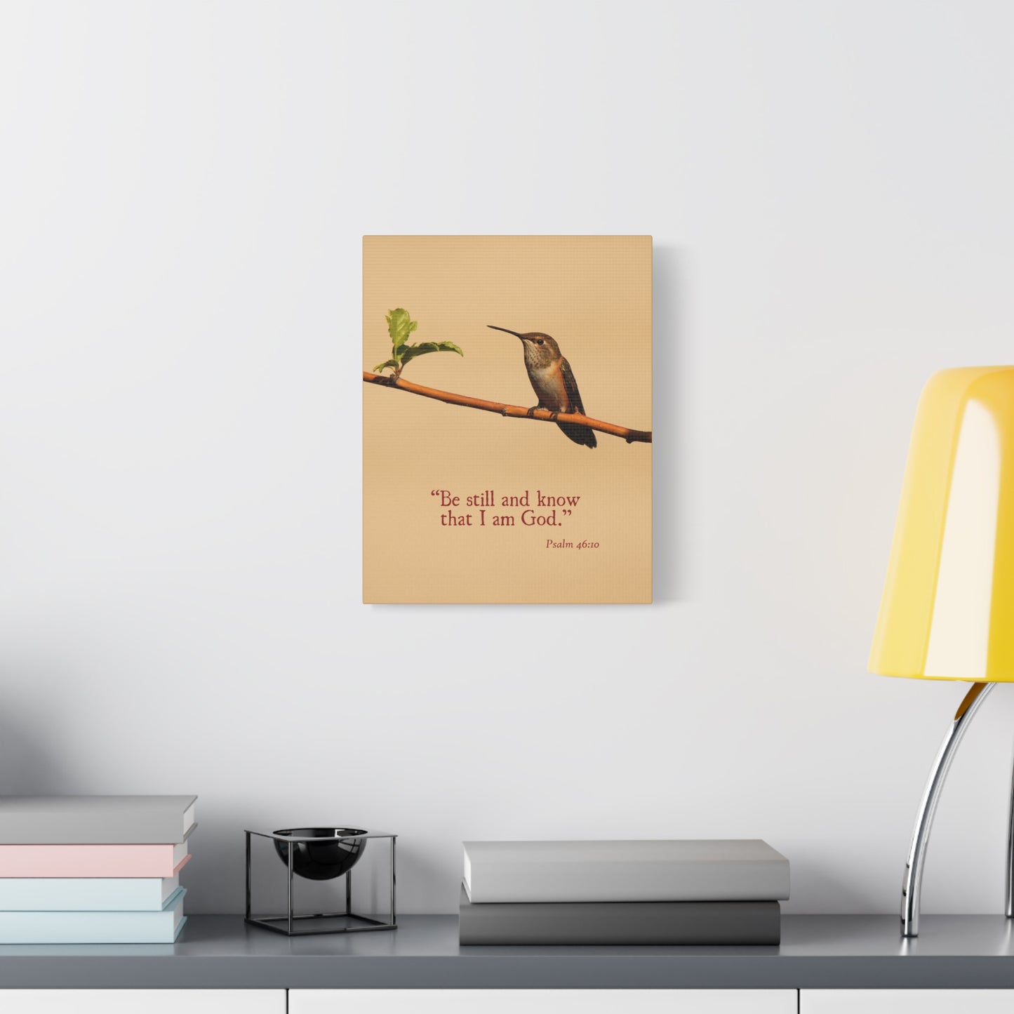 Scripture Canvas Know That I Am God Psalm 46:10 Christian Wall Art Bible Verse Print Ready to Hang
