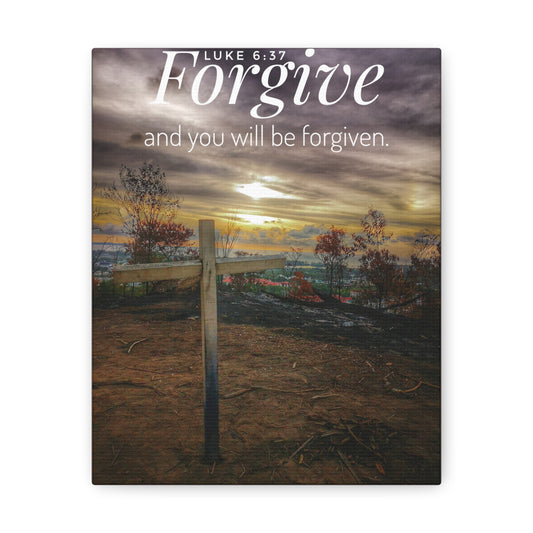 Will Be Forgiven Luke 6:37 Bible Verse Canvas Christian Wall Art Bible Verse Print Ready To Hang