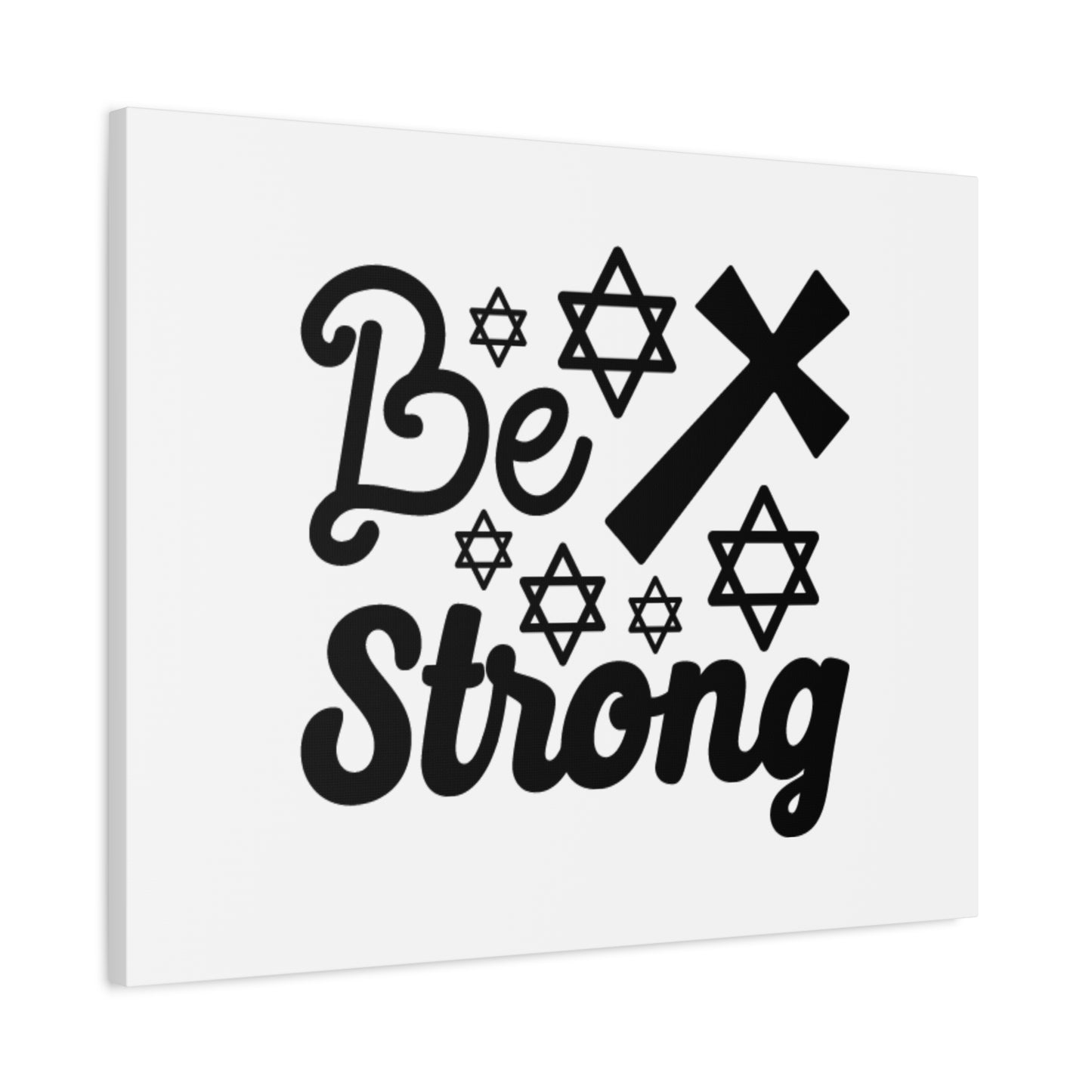 Scripture Canvas Be Strong Psalm 119:28 Christian Wall Art Bible Verse Print Ready to Hang
