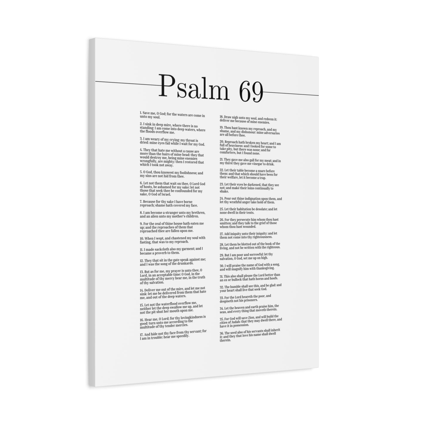 Scripture Canvas O Lord, God Of Hosts Psalm 69 Christian Wall Art Bible Verse Print Ready to Hang