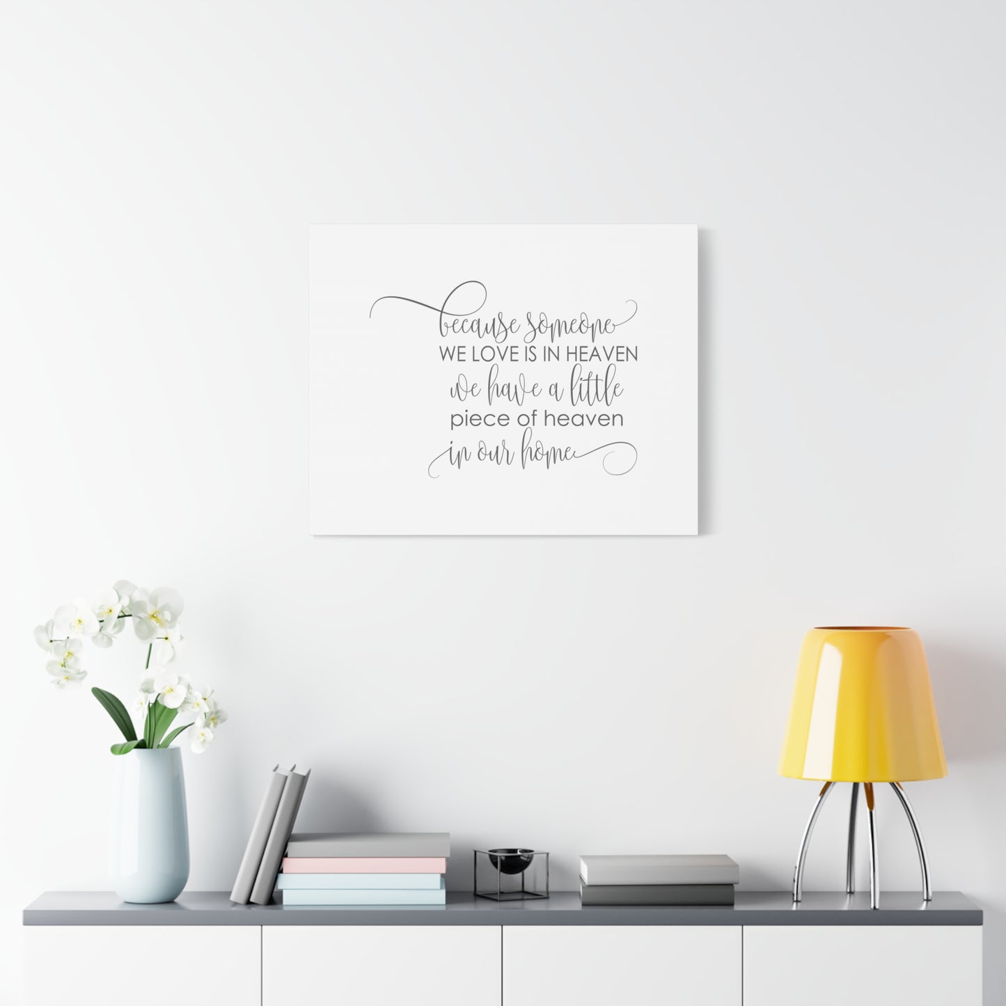 Scripture Canvas Love Is In Heaven PSALM 34:18 Christian Wall Art Bible Verse Print Ready to Hang