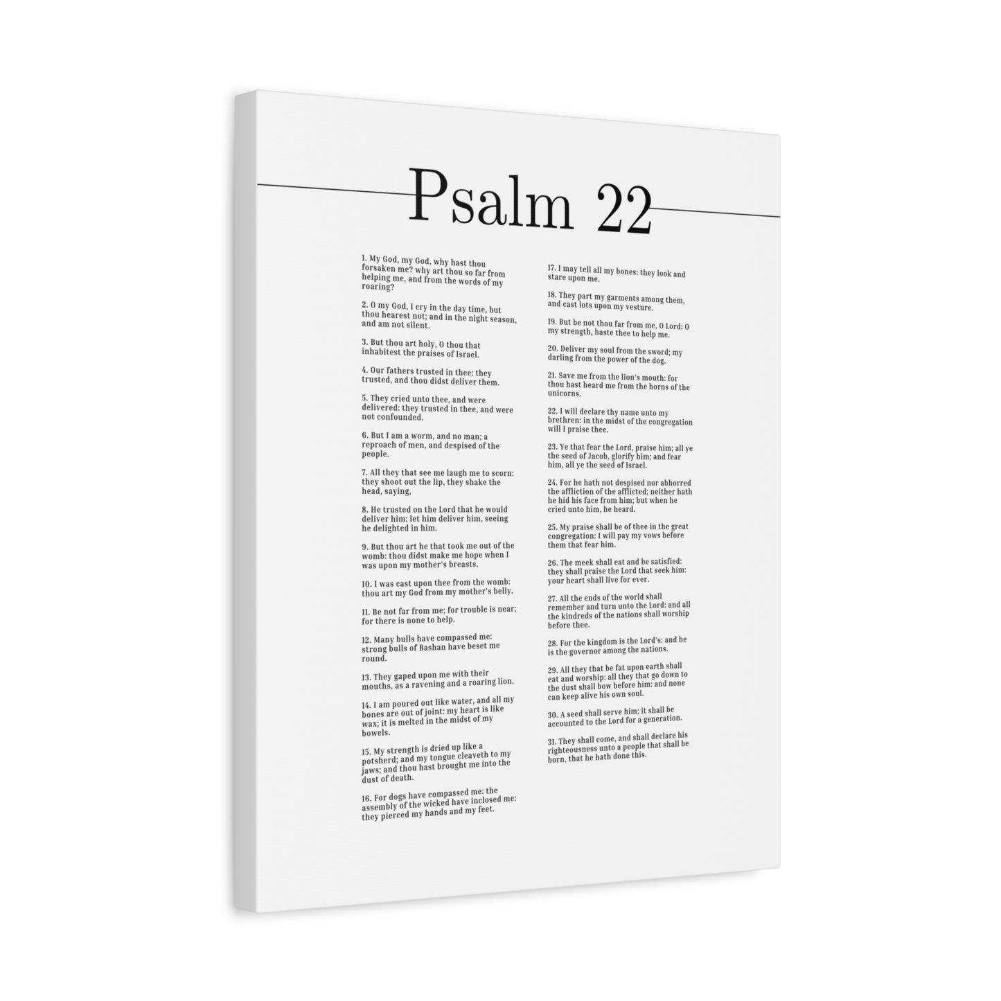 Scripture Canvas Glorify Him Psalm 22 Christian Wall Art Bible Verse Print Ready to Hang