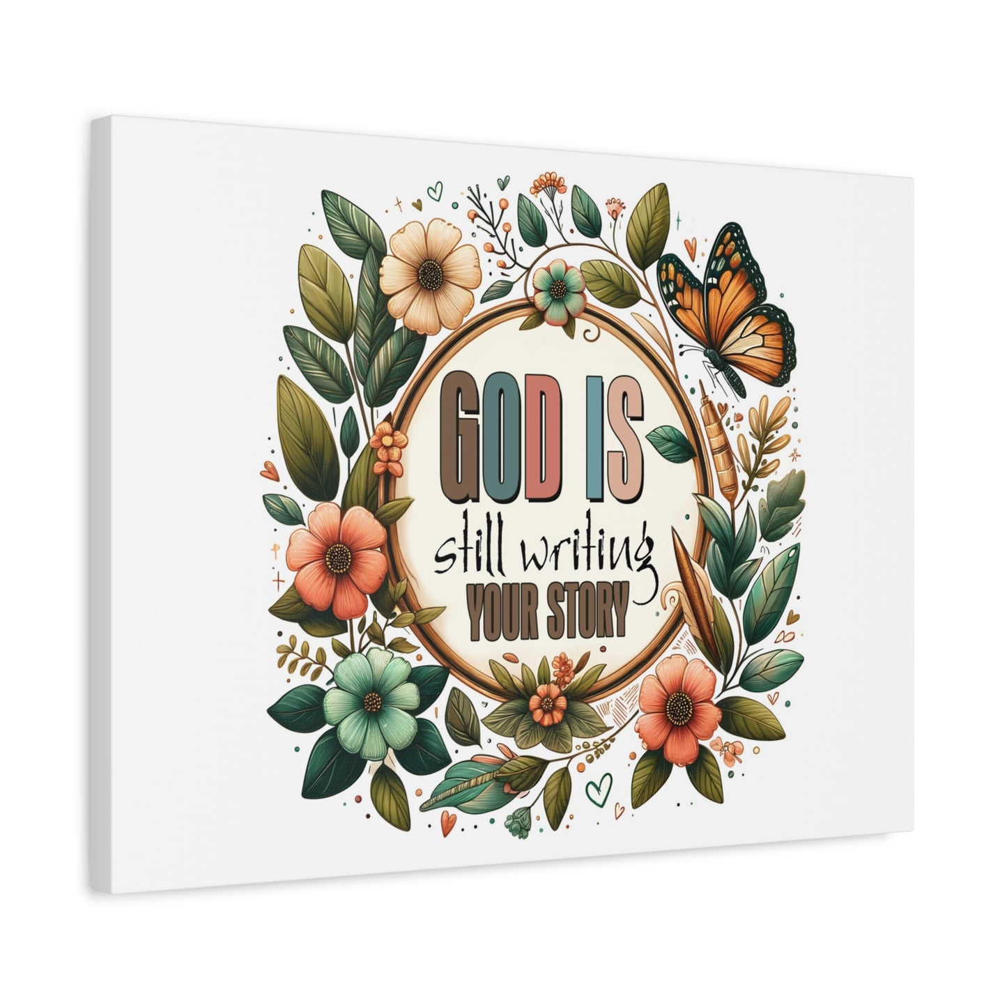Scripture Walls God is Still Writing Bible Verse Canvas Christian Wall Art Ready to Hang Unframed