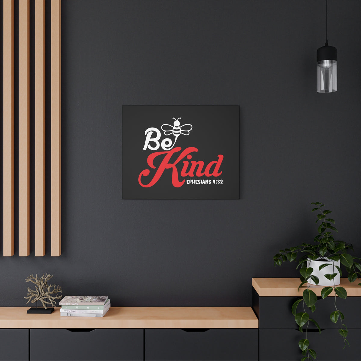 Scripture Canvas Bee Kind Ephesians 4:32 Christian Wall Art Bible Verse Print Ready to Hang