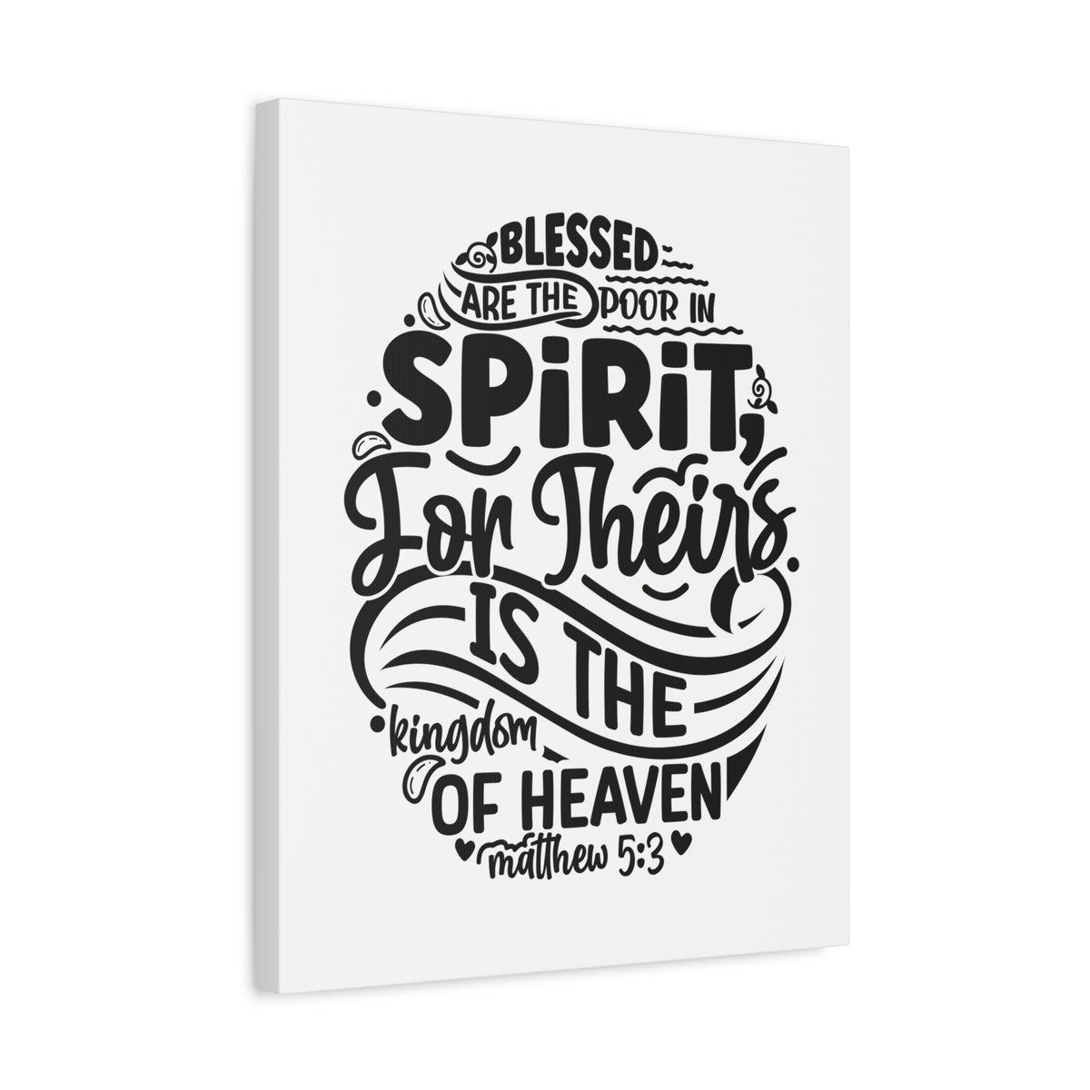 Scripture Walls Kingdom of Heaven Matthew 5:3 Bible Verse Canvas Christian Wall Art Ready to Hang Unframed