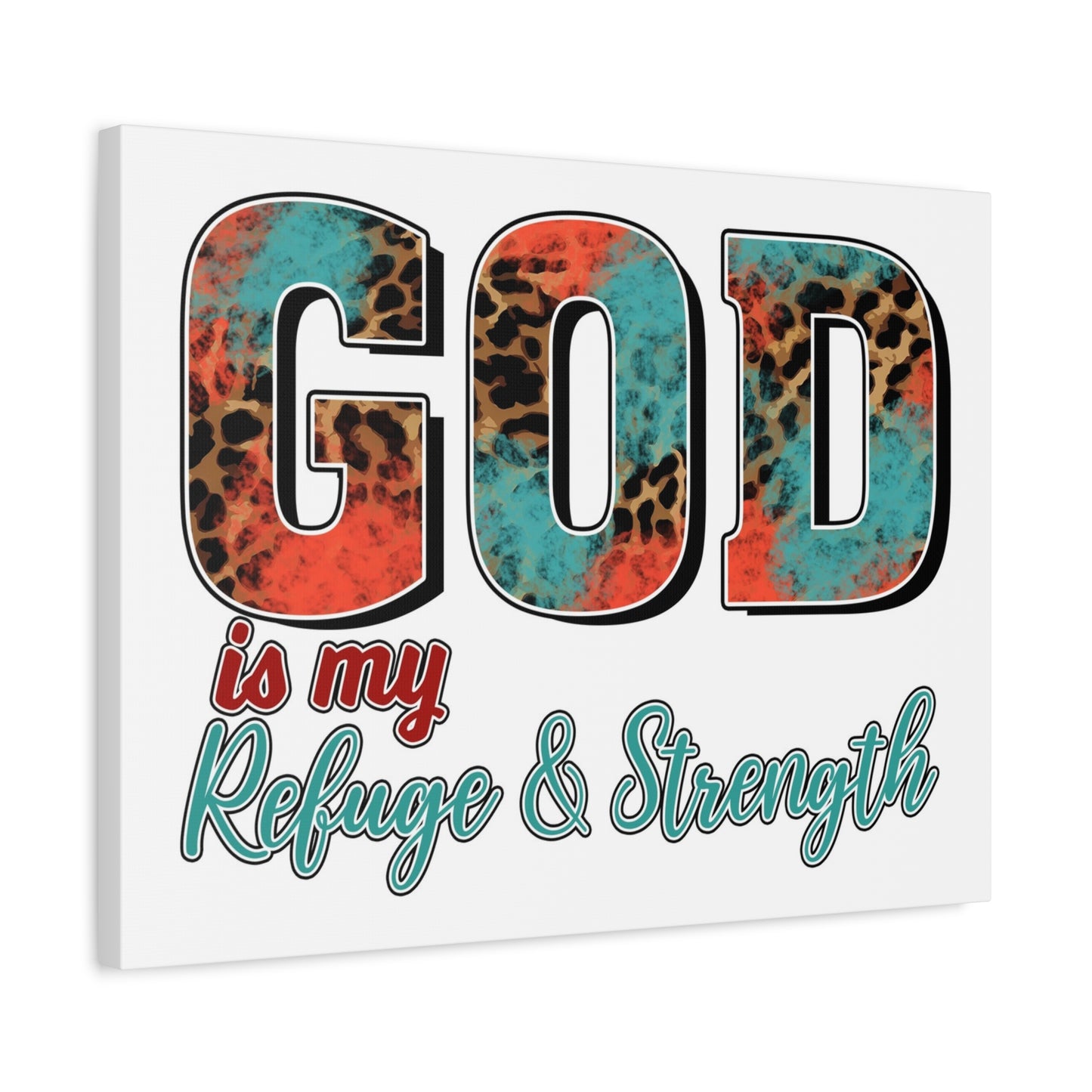 Scripture Walls My Refuge My Strength Bible Verse Canvas Christian Wall Art Ready to Hang Unframed