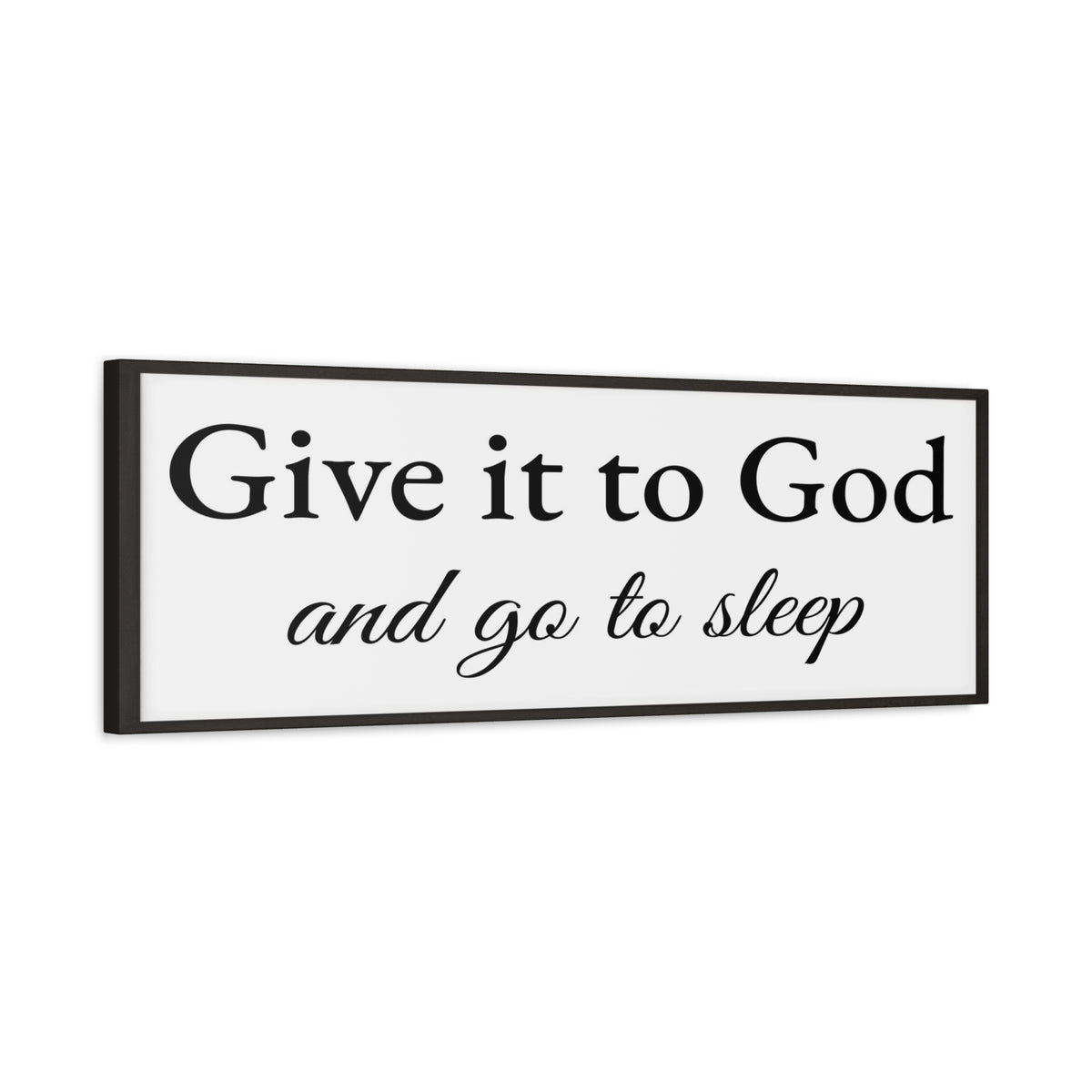 Scripture Walls Give It To God Proverbs 3:24-26 White Bible Verse Canvas Christian Wall Art Ready to Hang Unframed