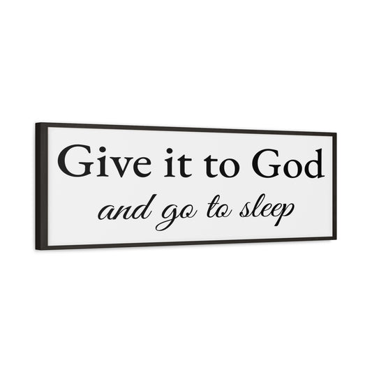 Scripture Walls Give It To God Proverbs 3:24-26 White Bible Verse Canvas Christian Wall Art Ready to Hang Unframed