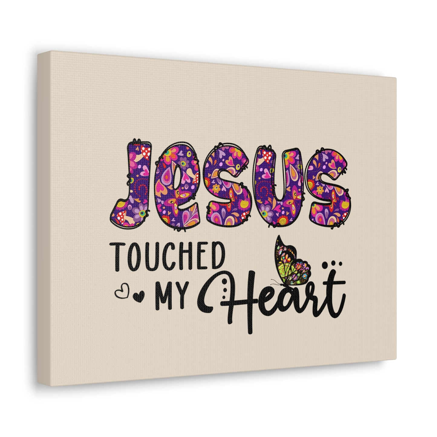 Touched My Heart Floral Isaiah 6:7 Bible Verse Canvas Christian Wall Art Ready to Hang