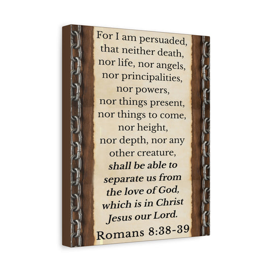 Scripture Walls Romans 8:38-39 Chain Bible Verse Canvas Christian Wall Art Ready to Hang Unframed