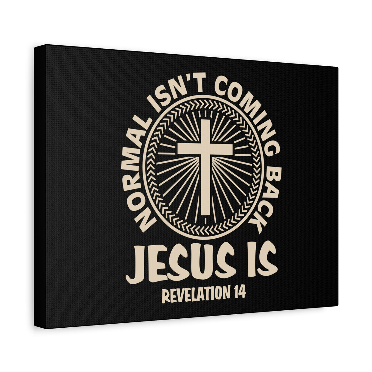 Scripture Canvas Jesus Is Coming Back Revelation 14 Christian Wall Art Bible Verse Print Ready to Hang